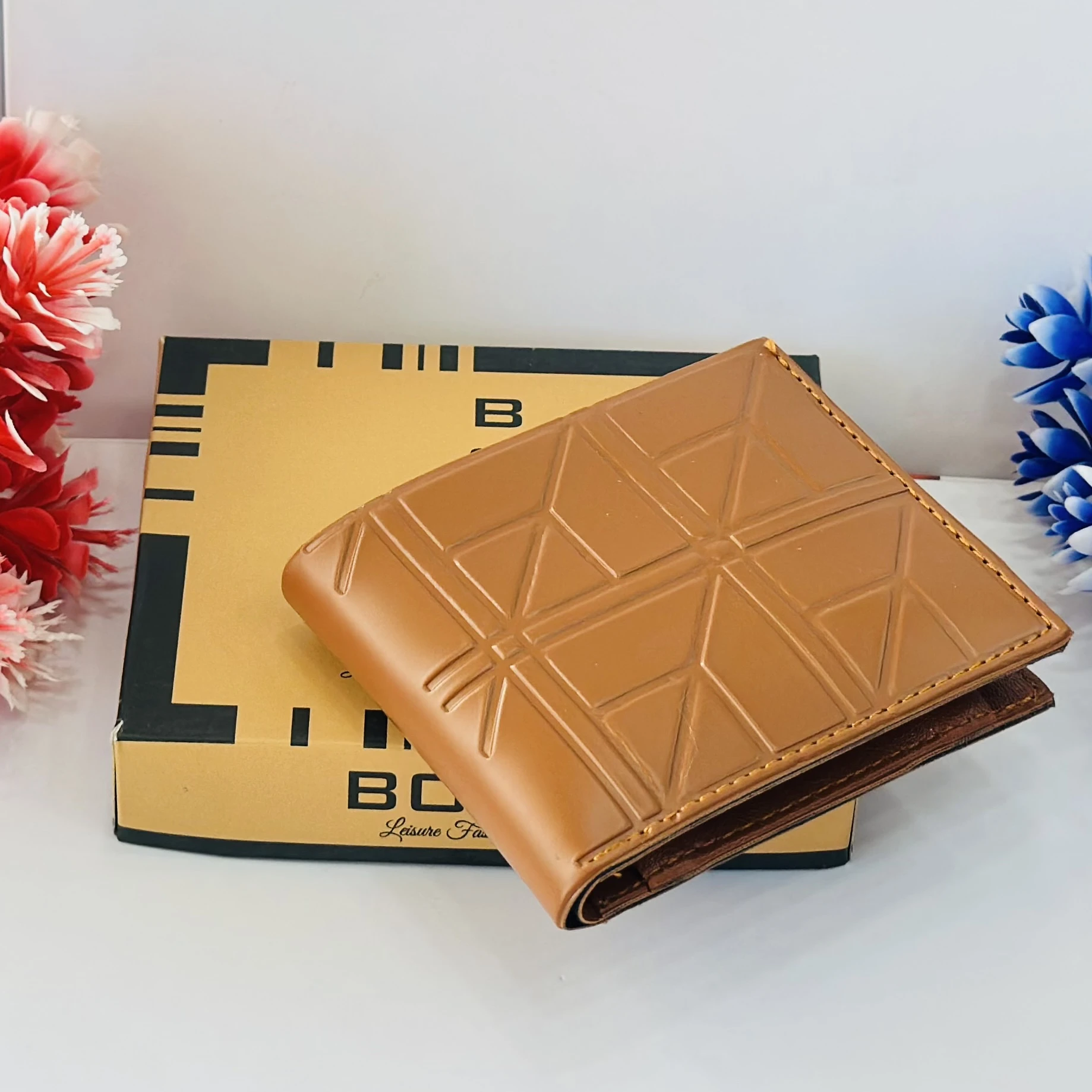 Bovi's Men Brown Genuine Leather Wallet.