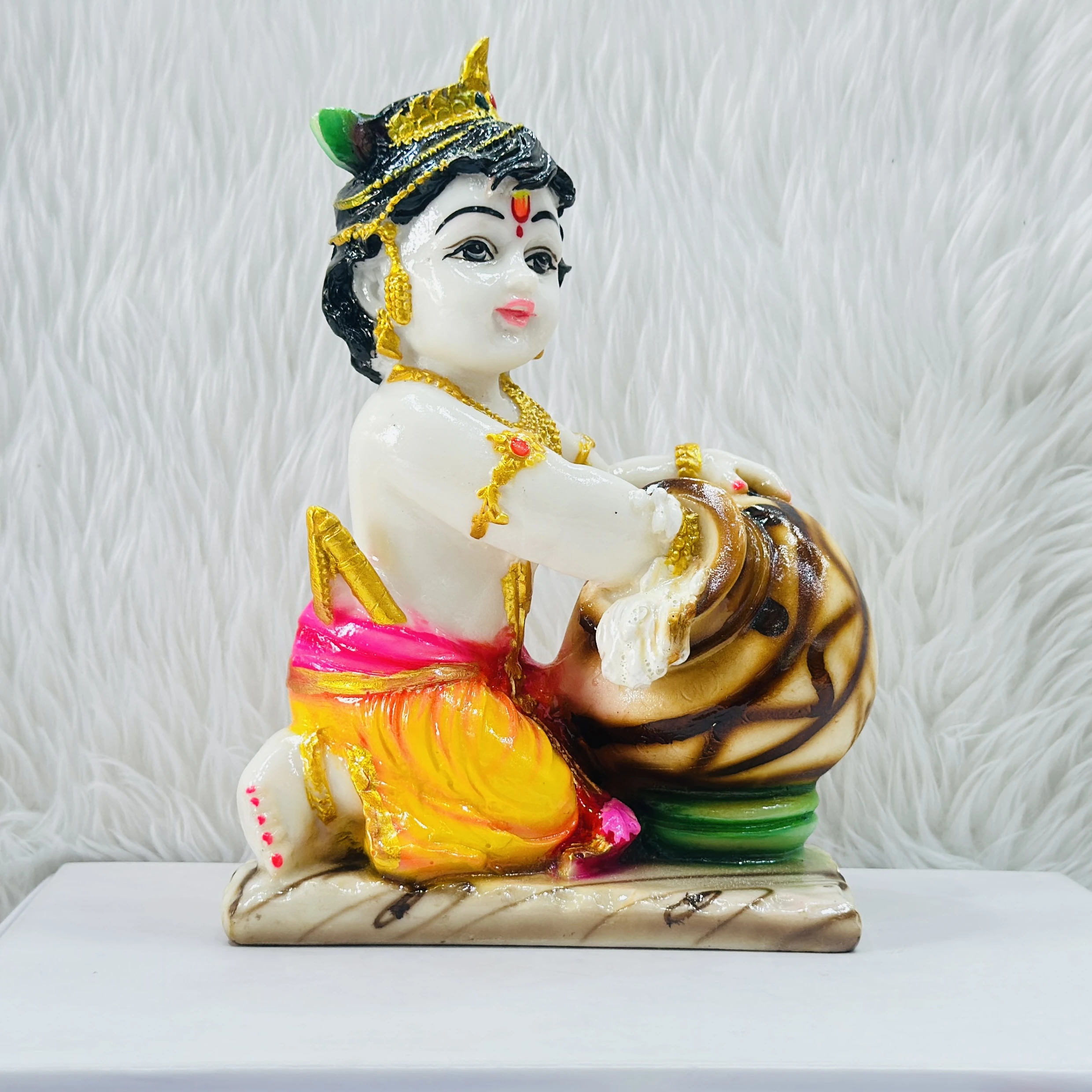 Krishna Matki Marble Murti Statue