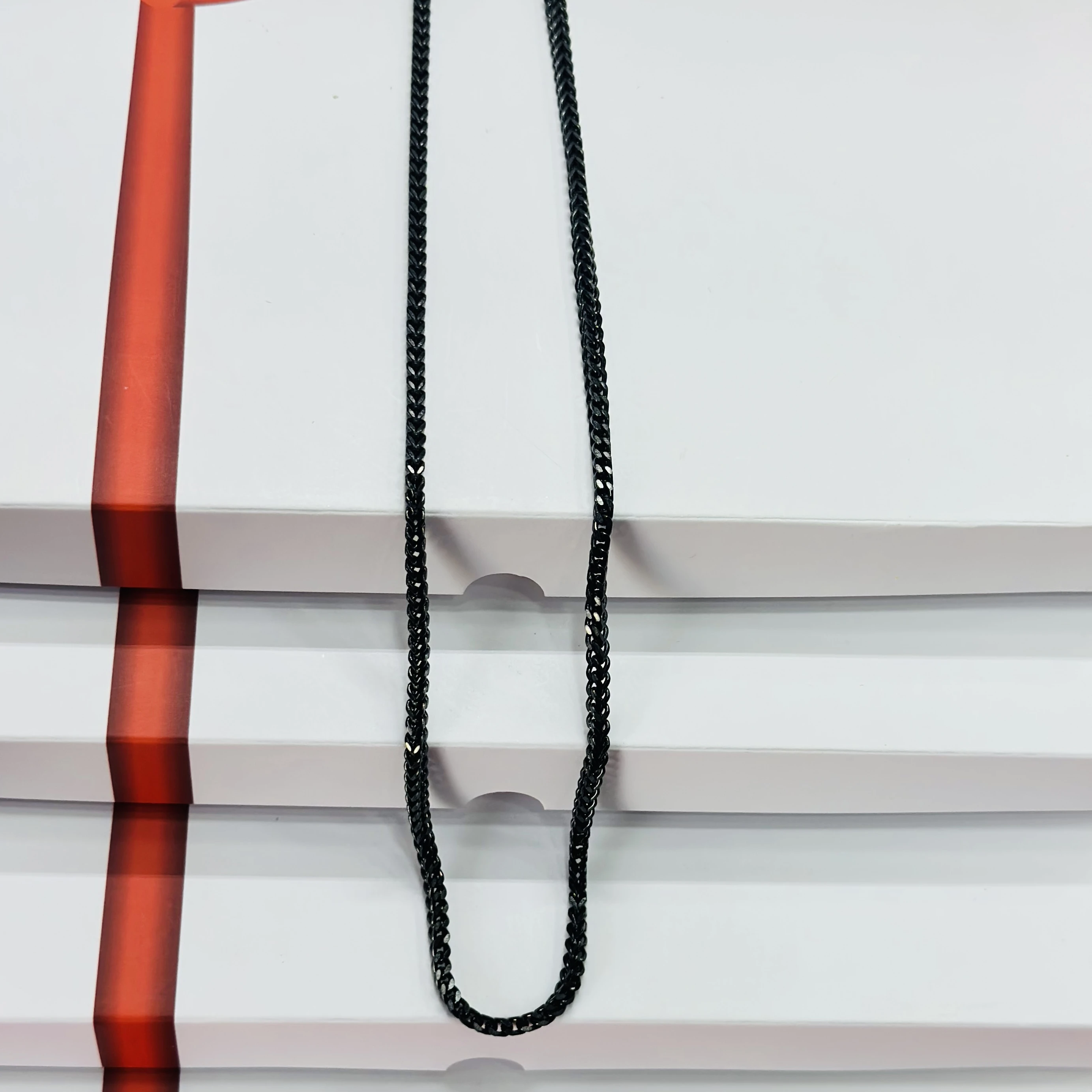Black stainless steel wheat chain