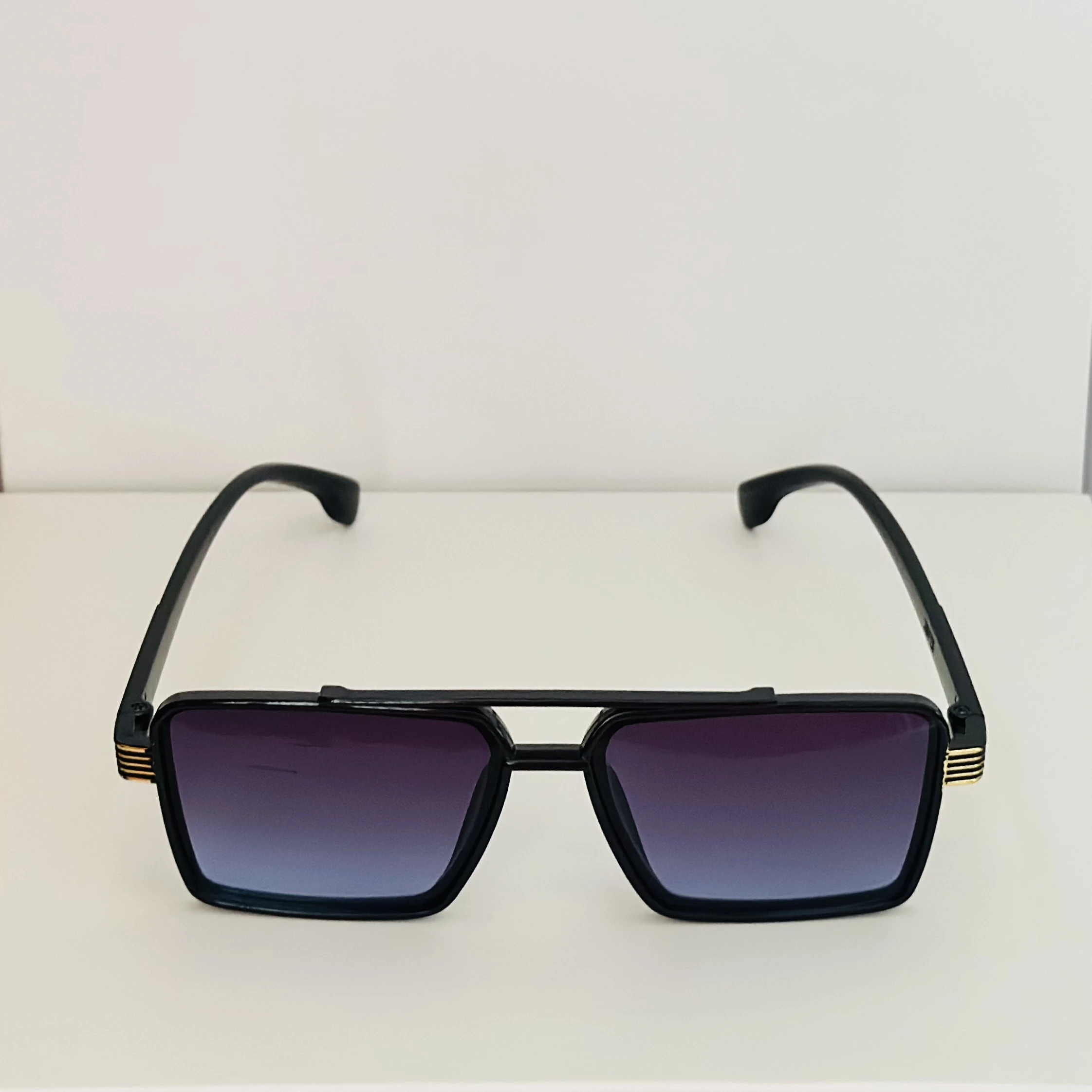 square sunglasses with a black frame