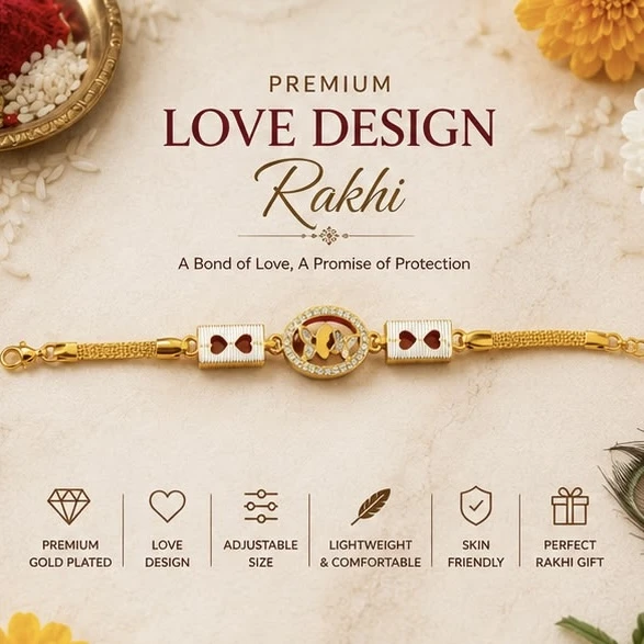 Gold Design Rakhi