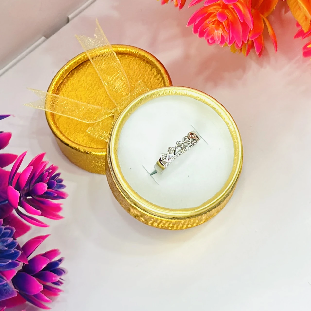 Sterling silver, cubic zirconia butterfly