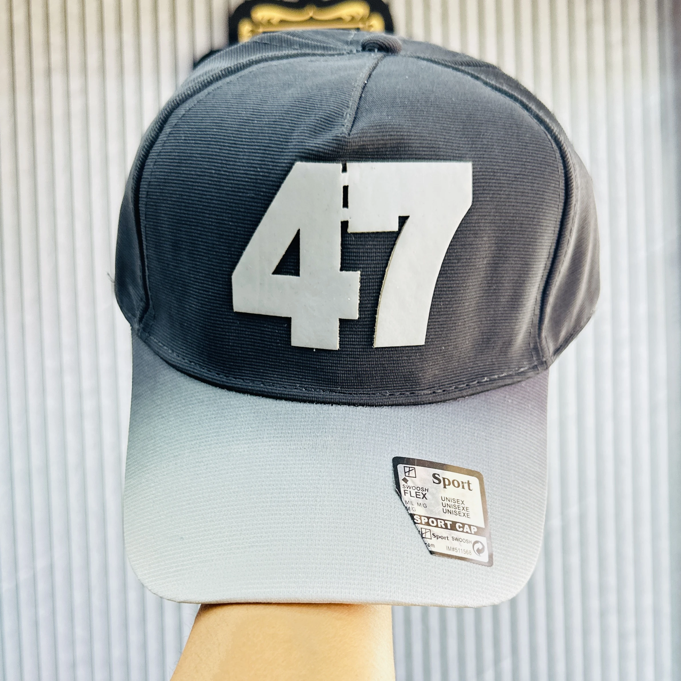 baseball-style unisex sport cap featuring a large number '47'