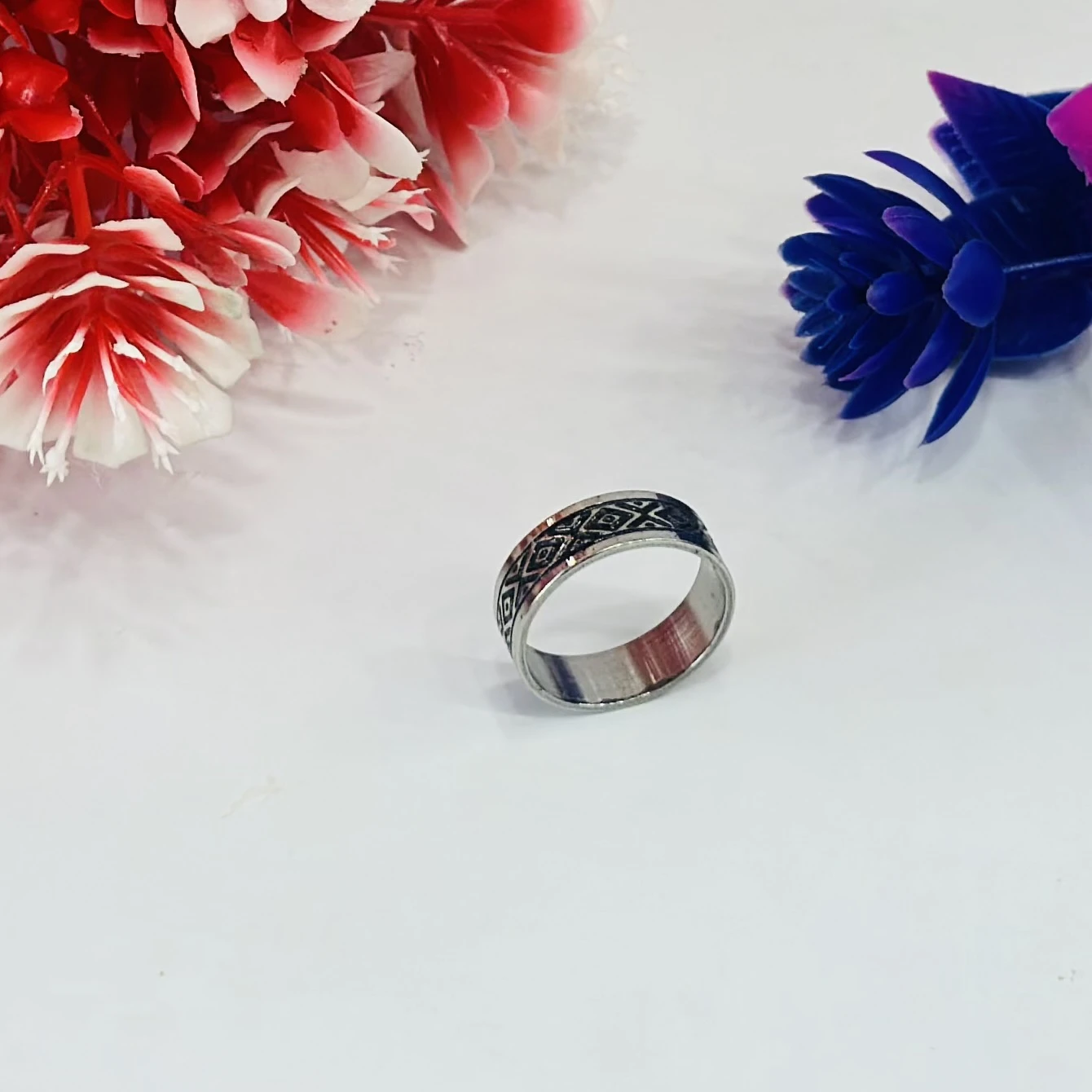 Shopping Dust black stripe ring for men