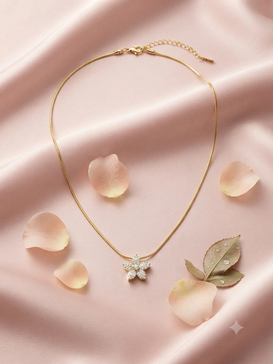 yellow gold chain with a star-shaped diamond pendant