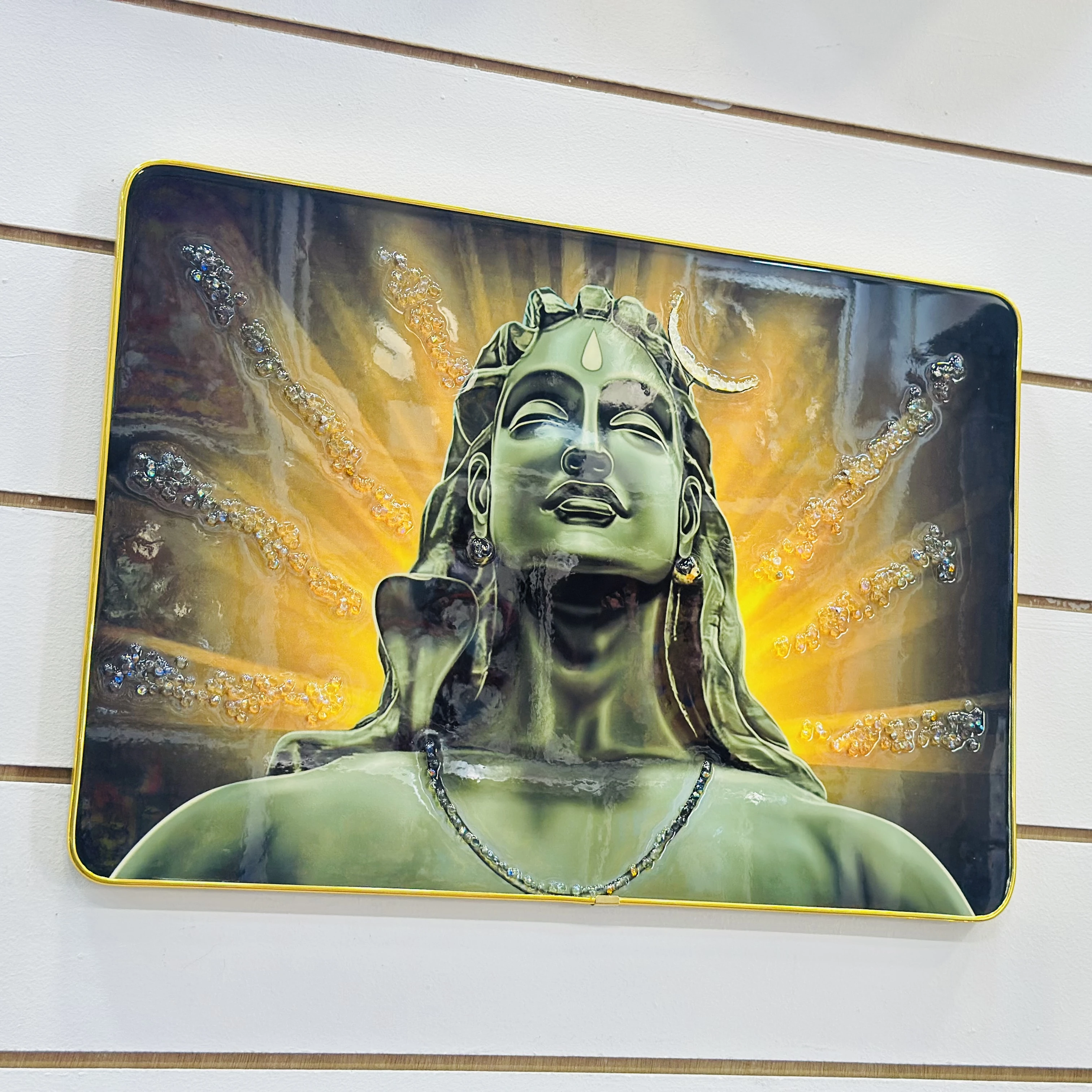 Wall painting of the Adiyogi Shiva statue. (SKU-EFF7HB)
