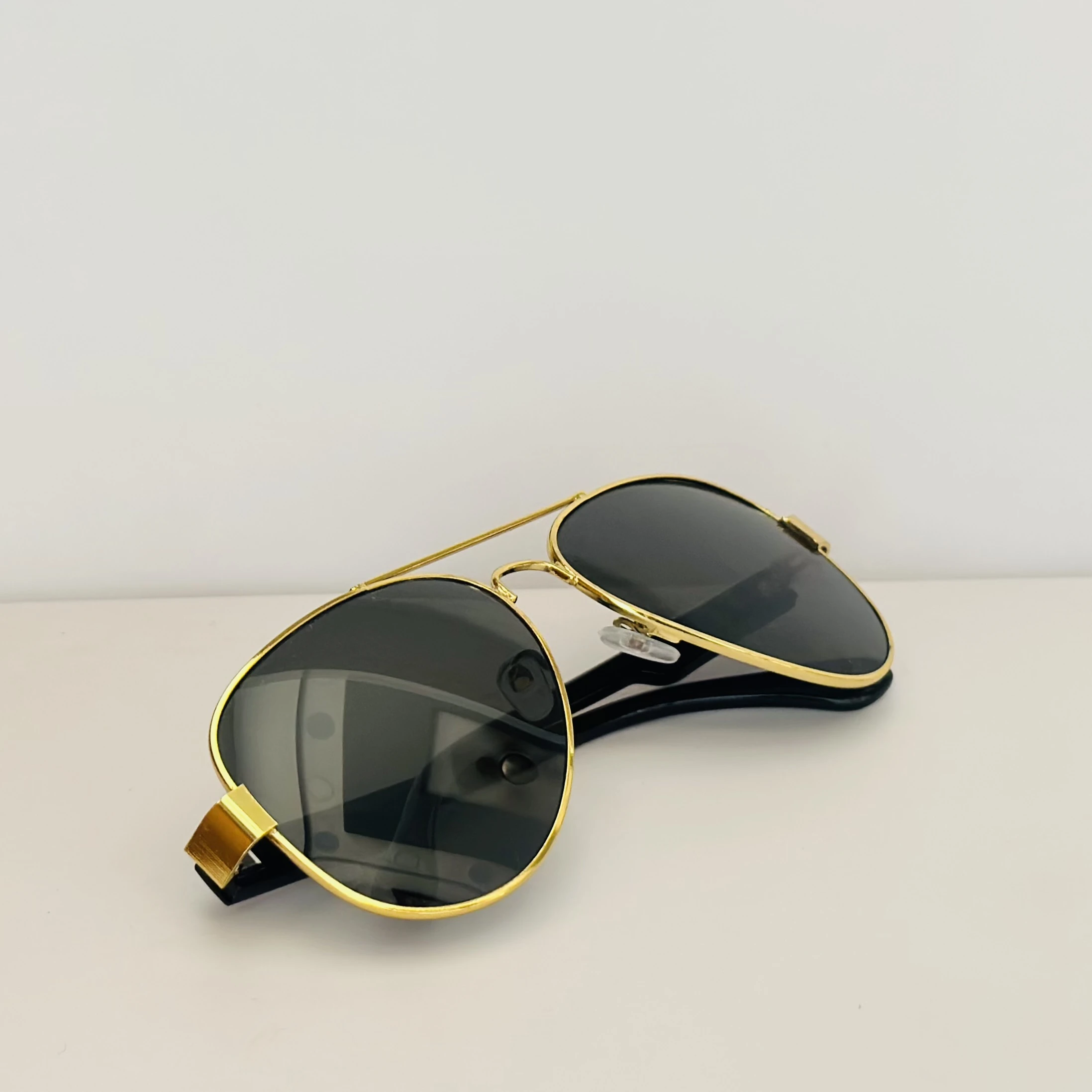 Black aviator sunglasses