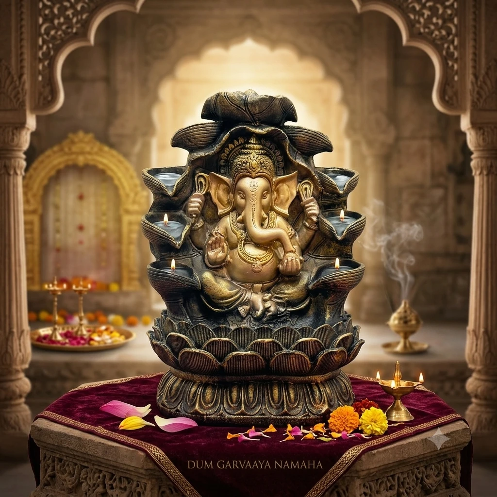 Ganesha tabletop water fountain