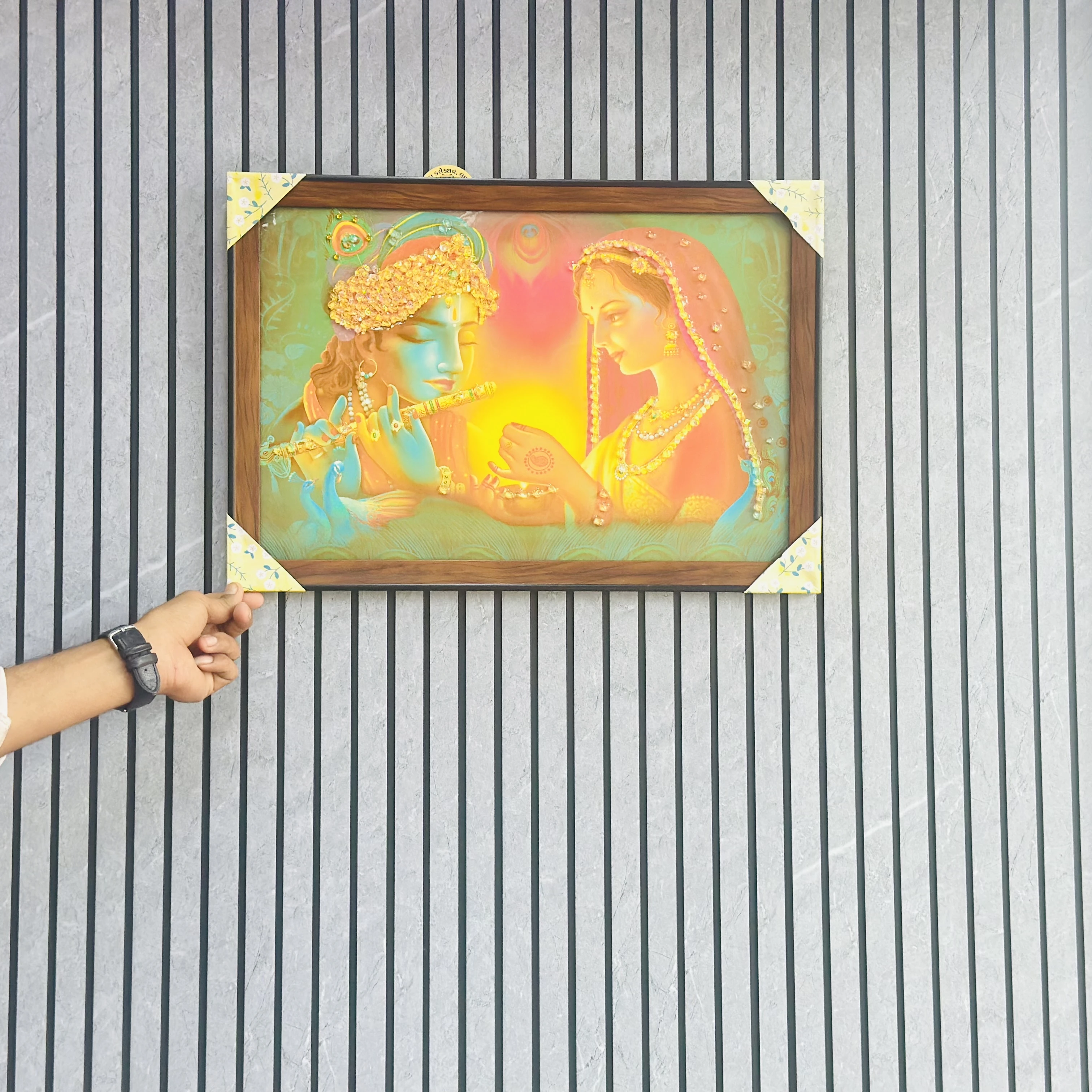 Radha Krishna Diya Photo Frame(SKU-47XGUG)