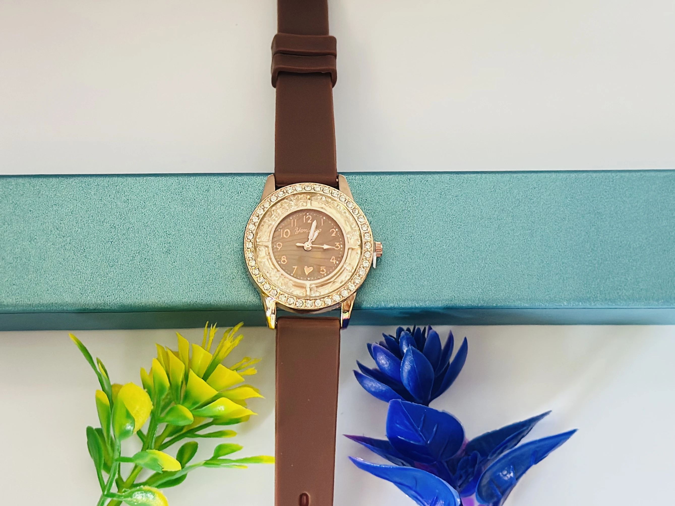 Milala See Through Double Bezel Rose Gold + Crystals Watch