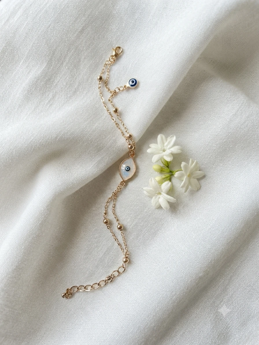 Klissaa Mother of Pearl Nazar Bracelet