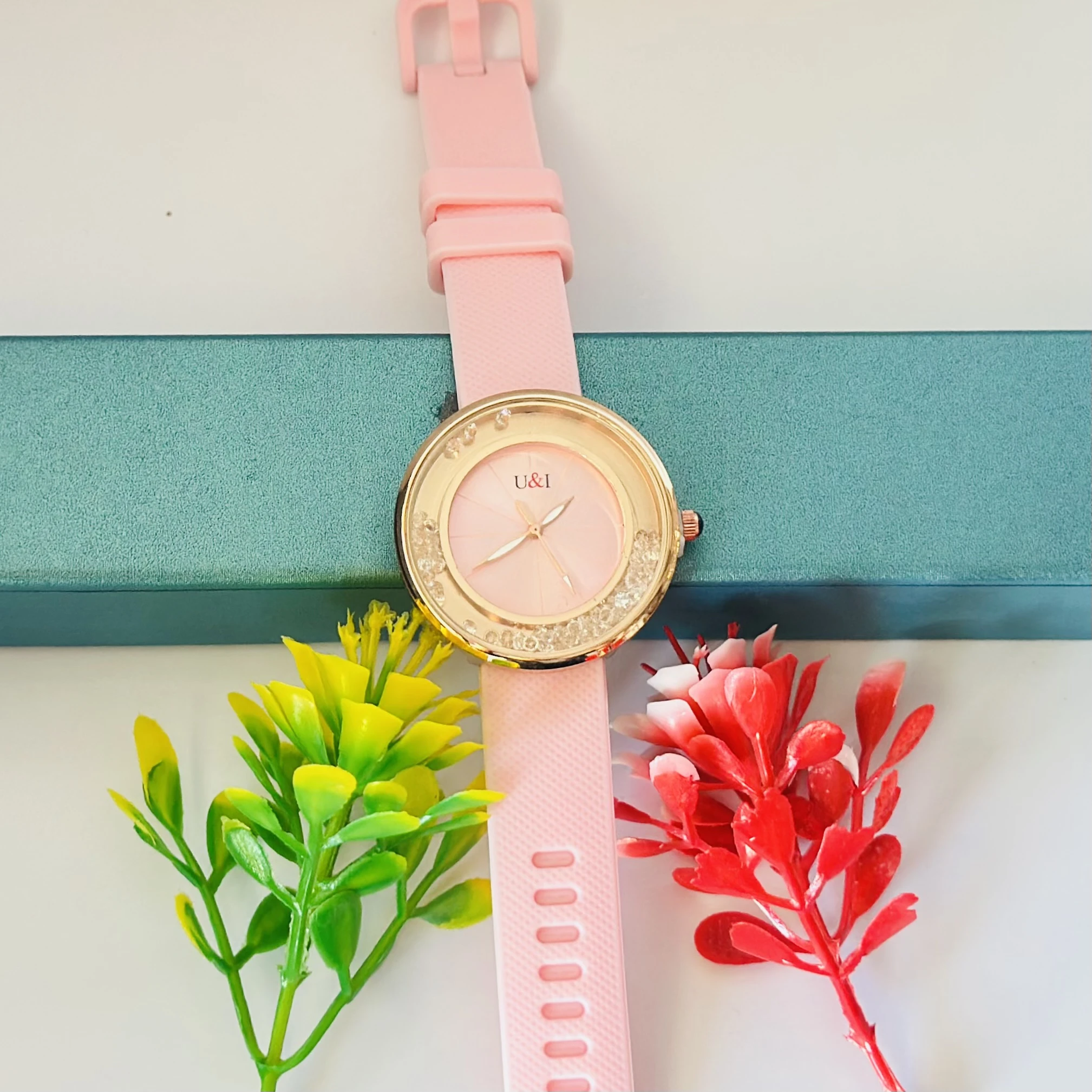 Liu Jo silicone peach-colored watch
