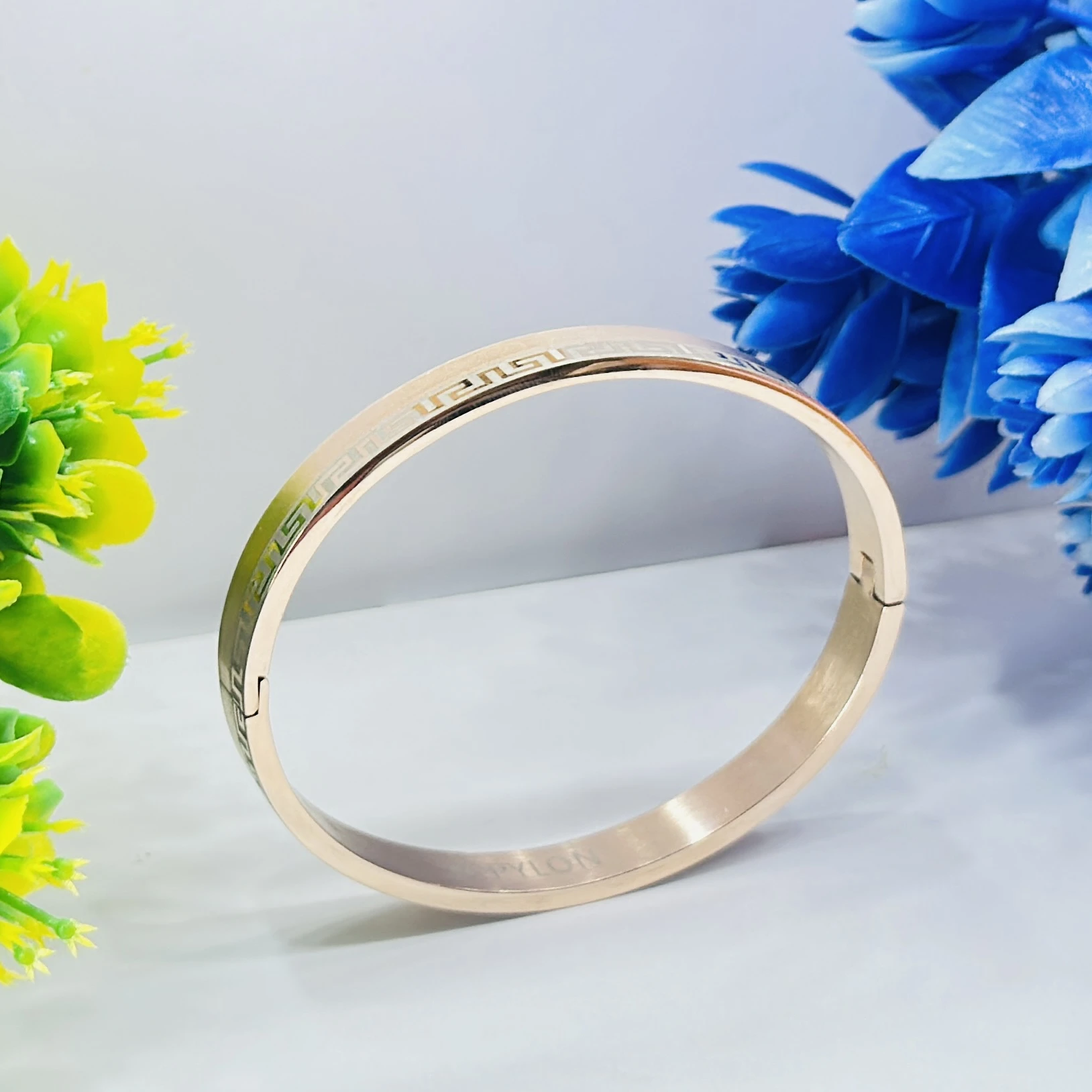Sterling Silver Platinum Plated Men's Kada for Men