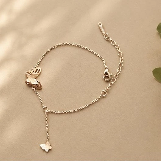 Rose  gold-plated anklet breslet