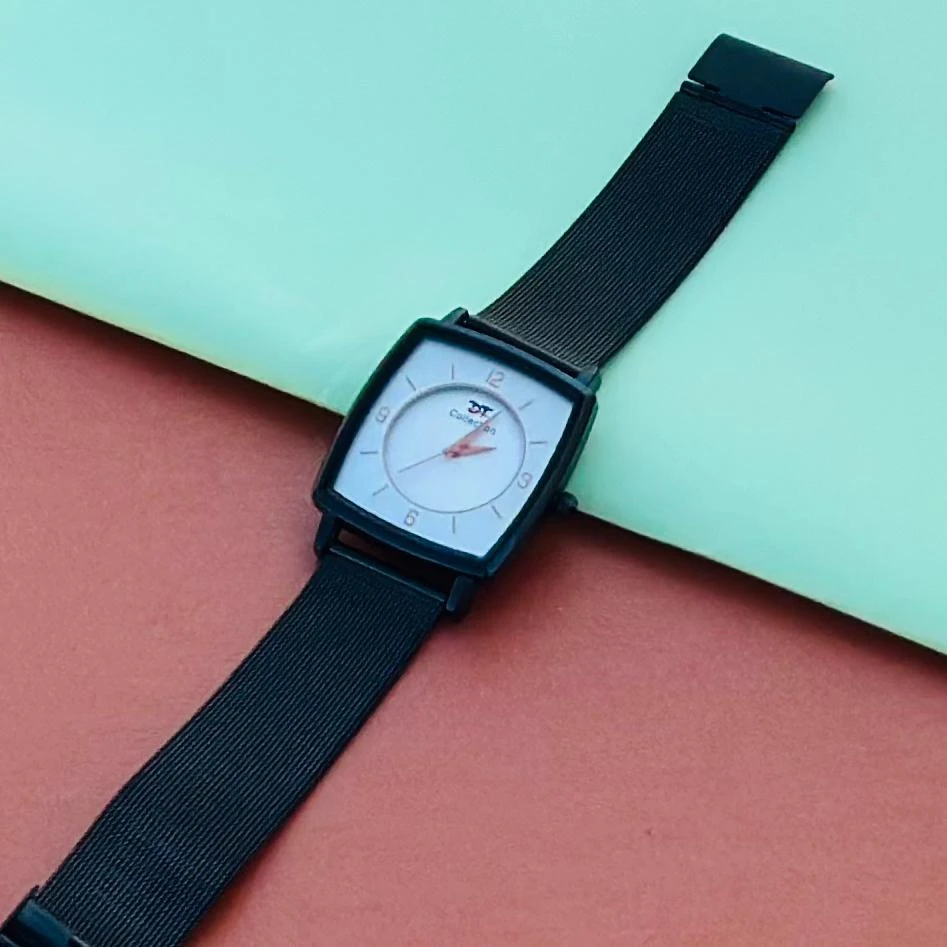 Black analog watch