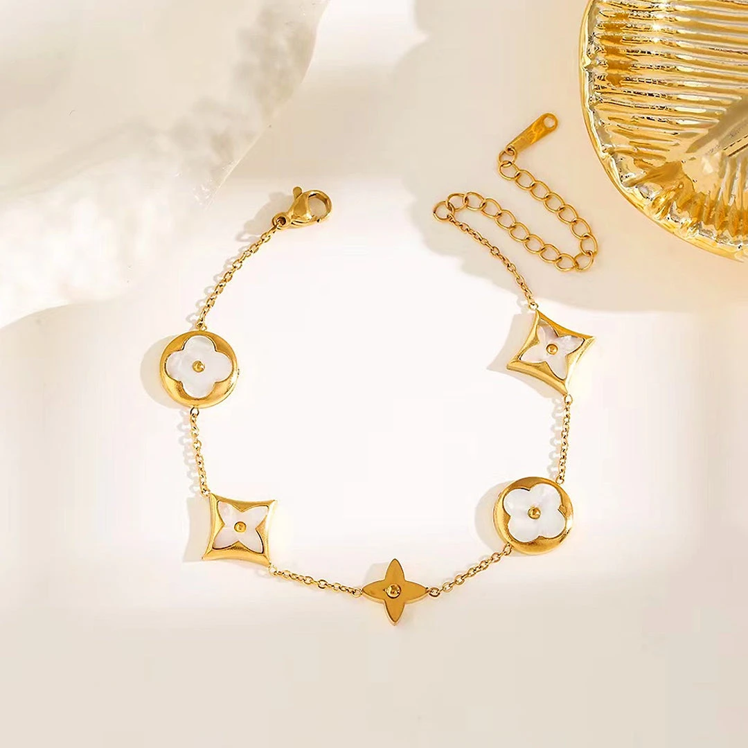 Gold plated charm bracelet