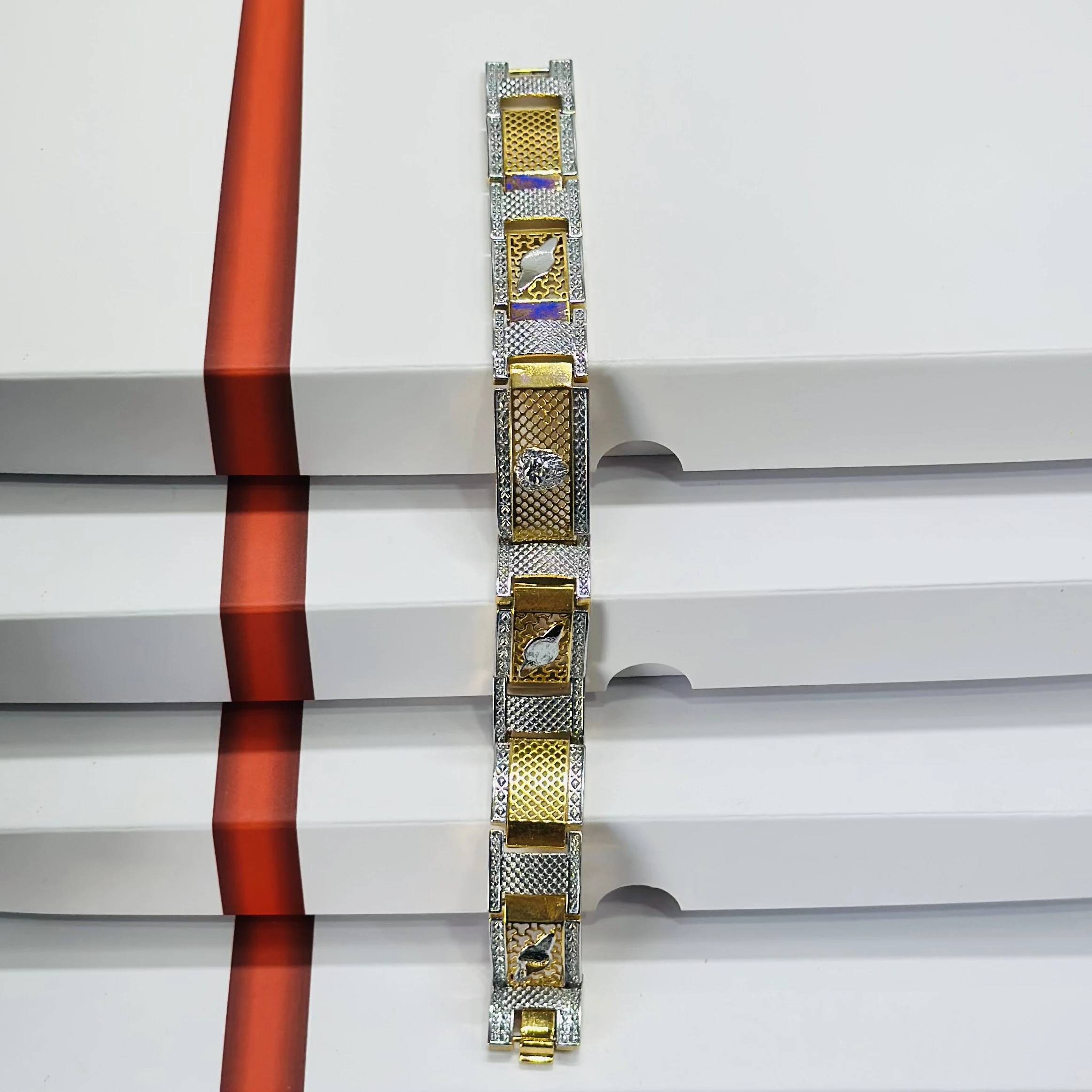 1 GRAM GOLD DIAMOND BRACELET FOR MEN