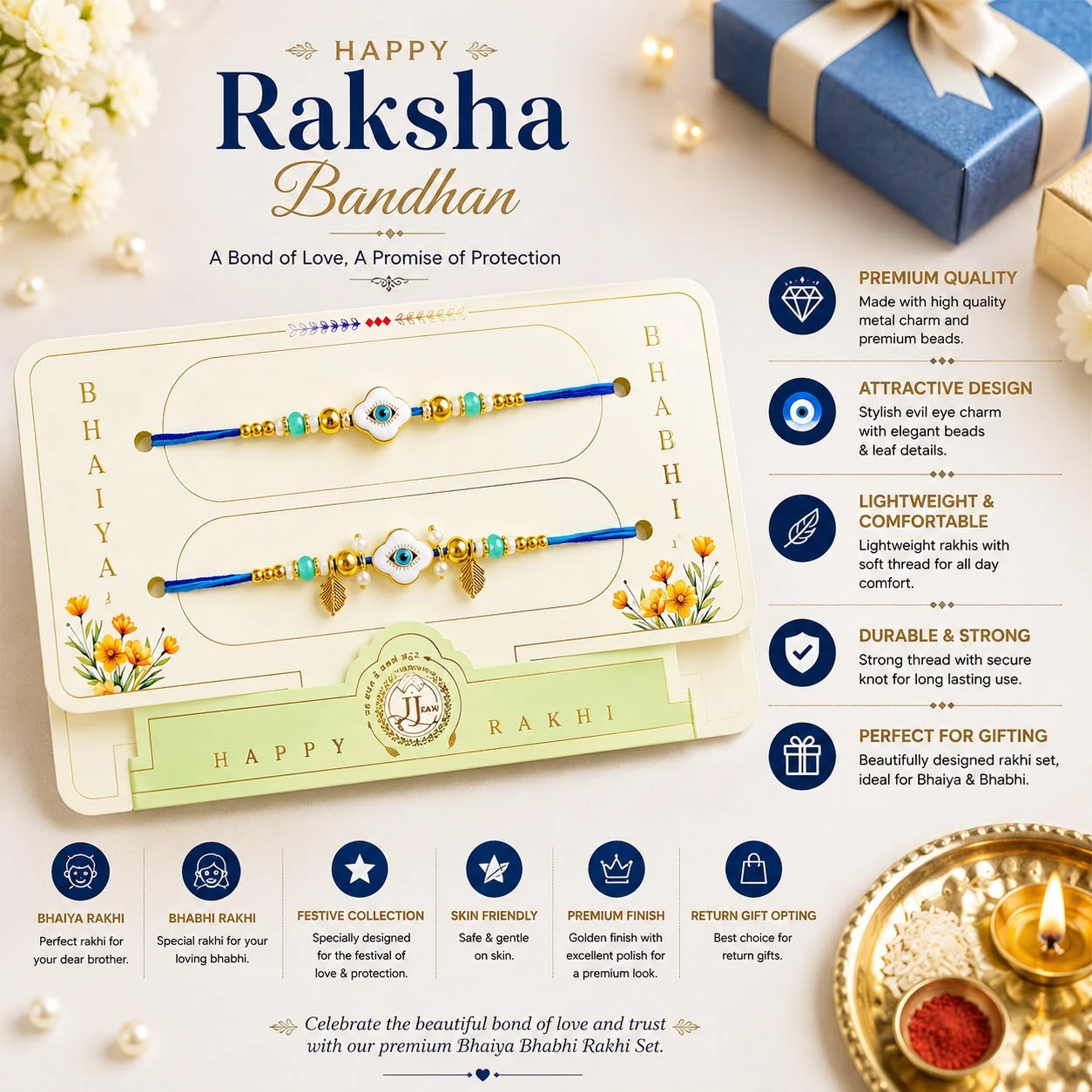 Bhai bhabhi Rakhi set