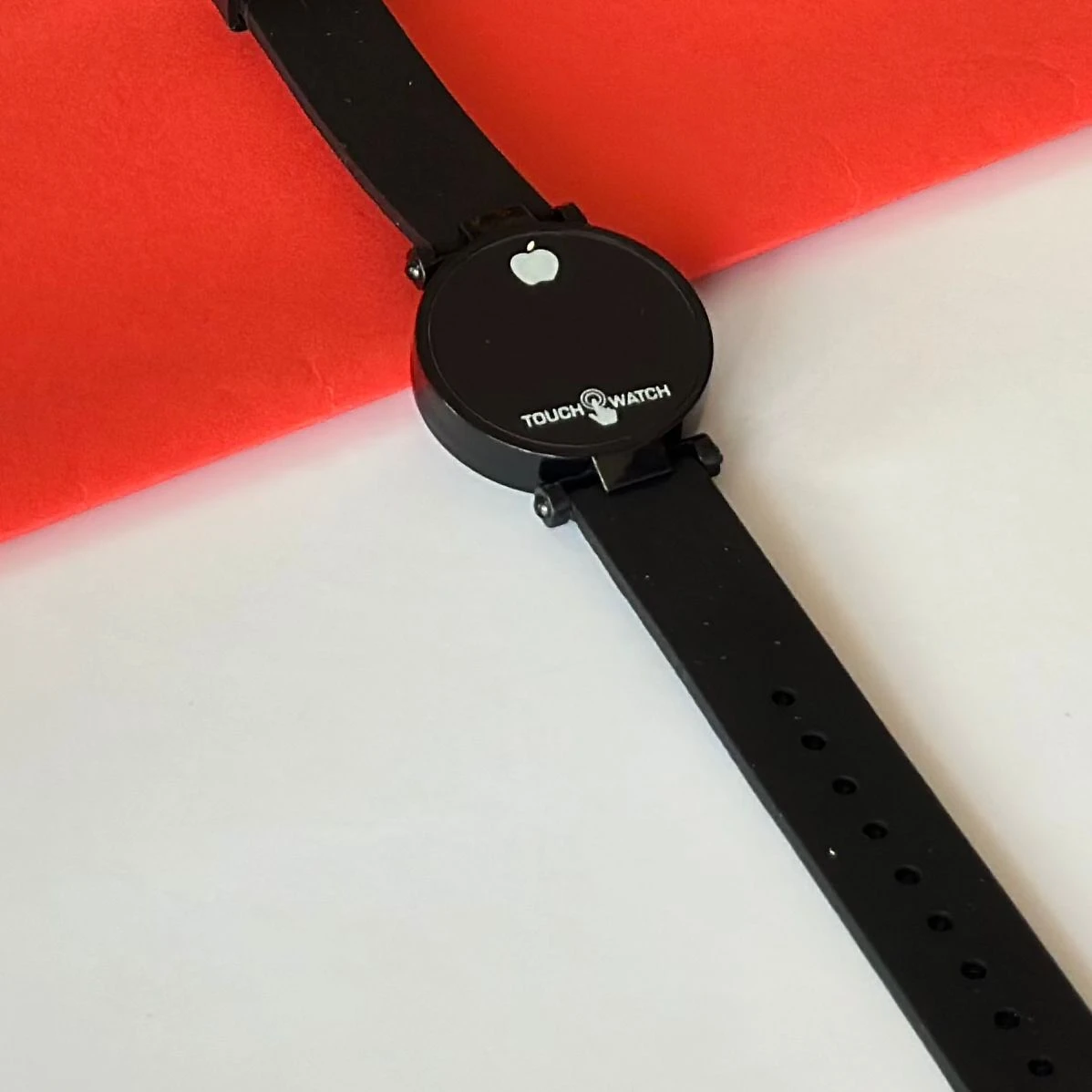 Digital watch with a silicone strap