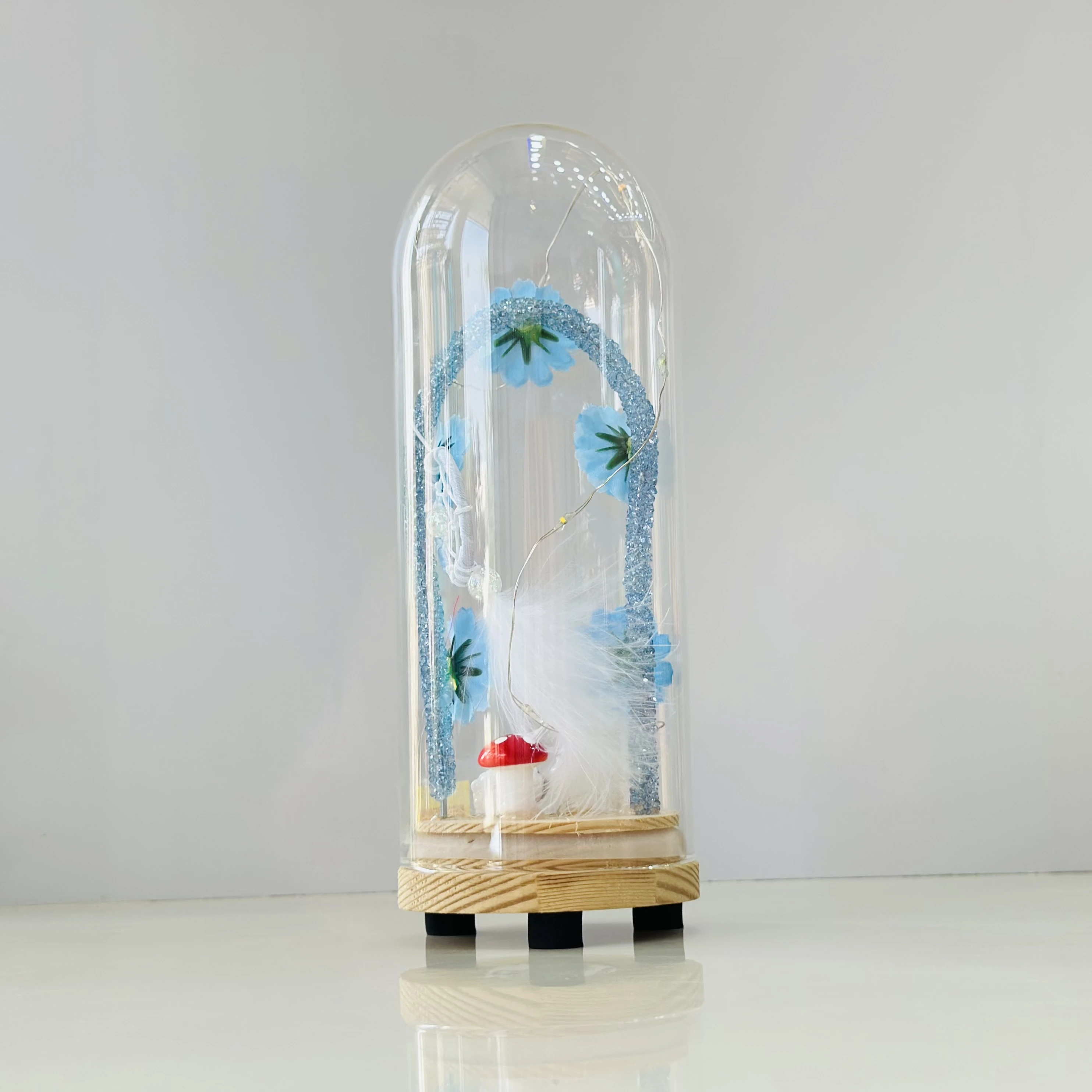 LED Galaxy Rose in Glass Dome, Eternaglow(SKU-MS9KDK)