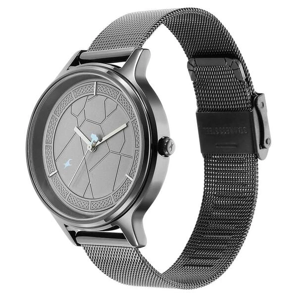 Fastrack Thor Quartz Analog Grey Dial Stainless Steel Strap Watch for Girls  Model No.NR6269NM01