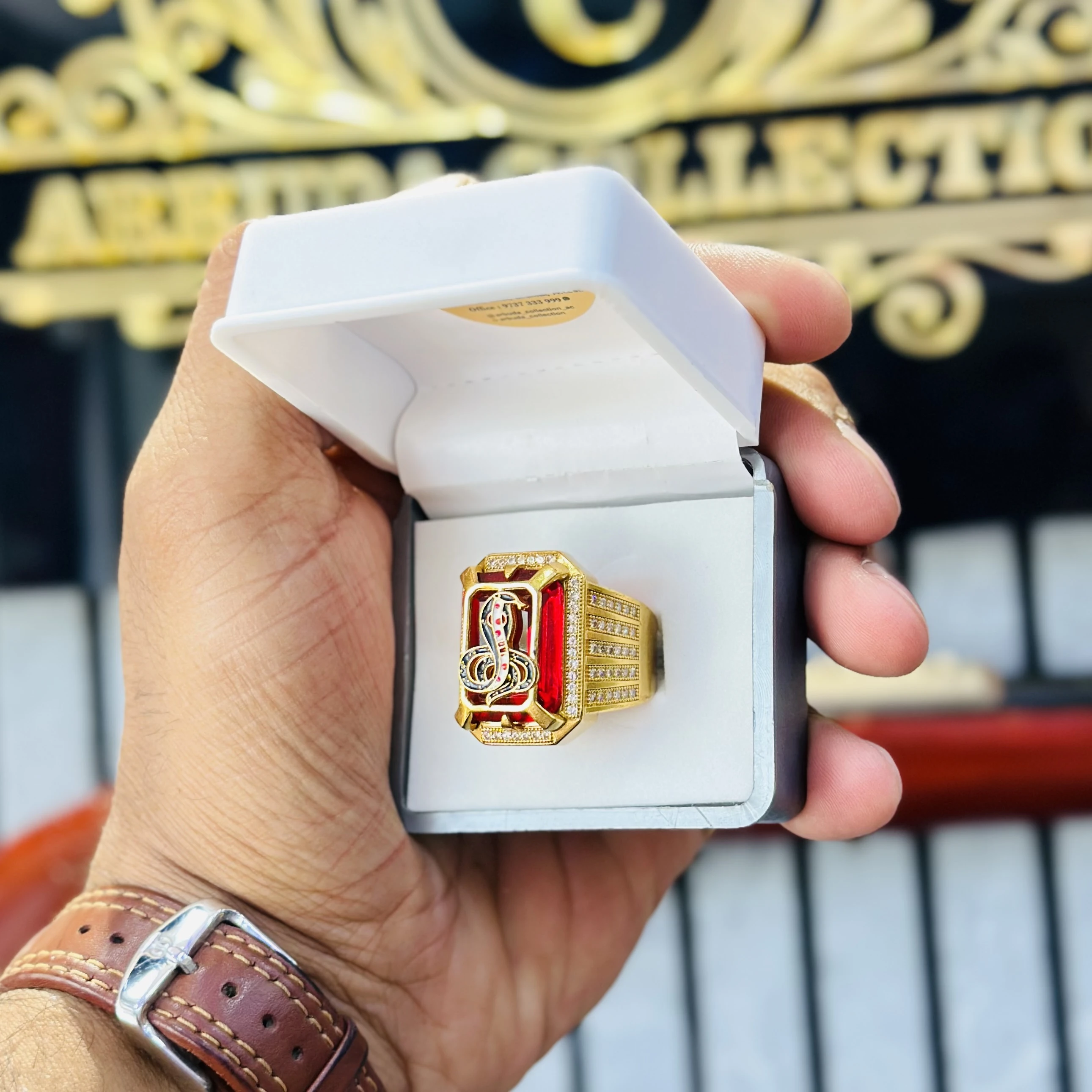 Jay Goga gold-plated men's ring