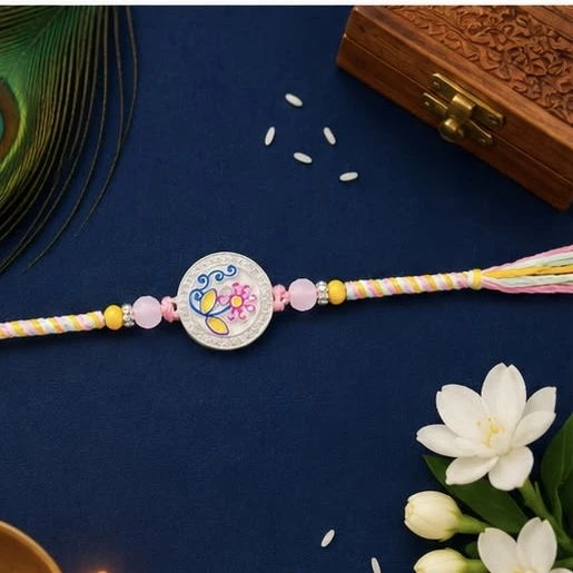 Aapno Rajasthan multi elegant beaded casual rakhi.