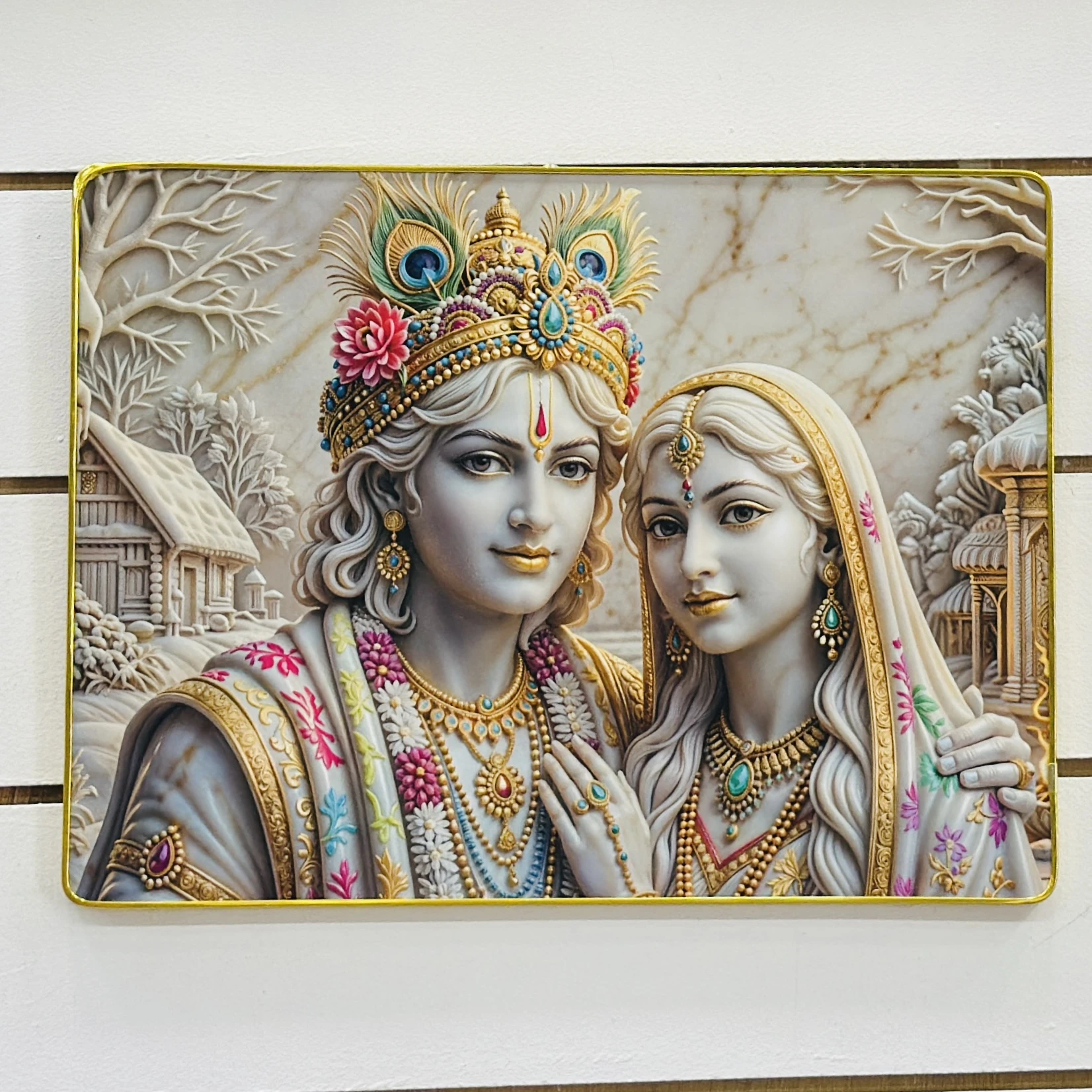 Hindu deities Radha and Krishna(SKU-LRC276)
