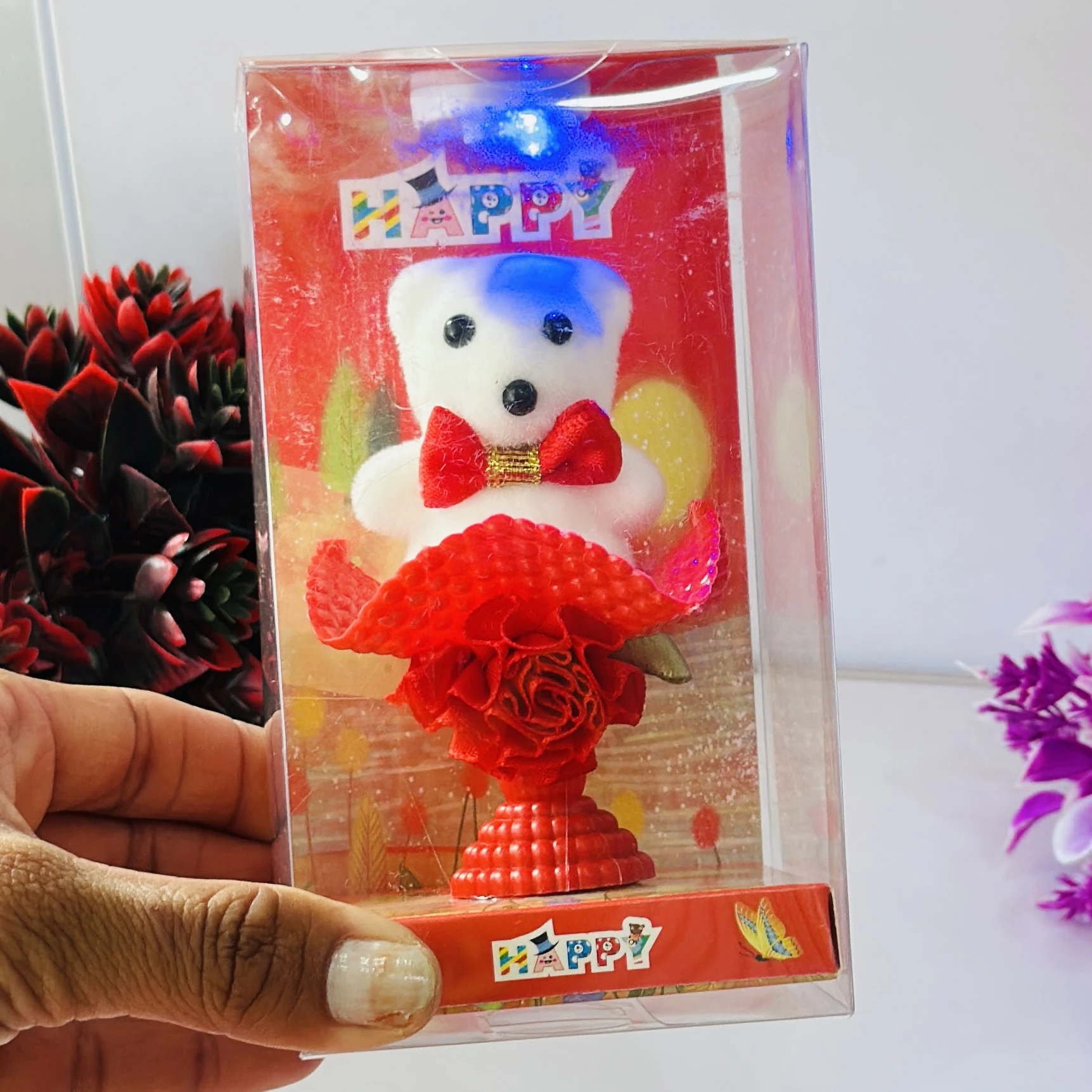 FernHaus Teddy and Rose Gift Box
