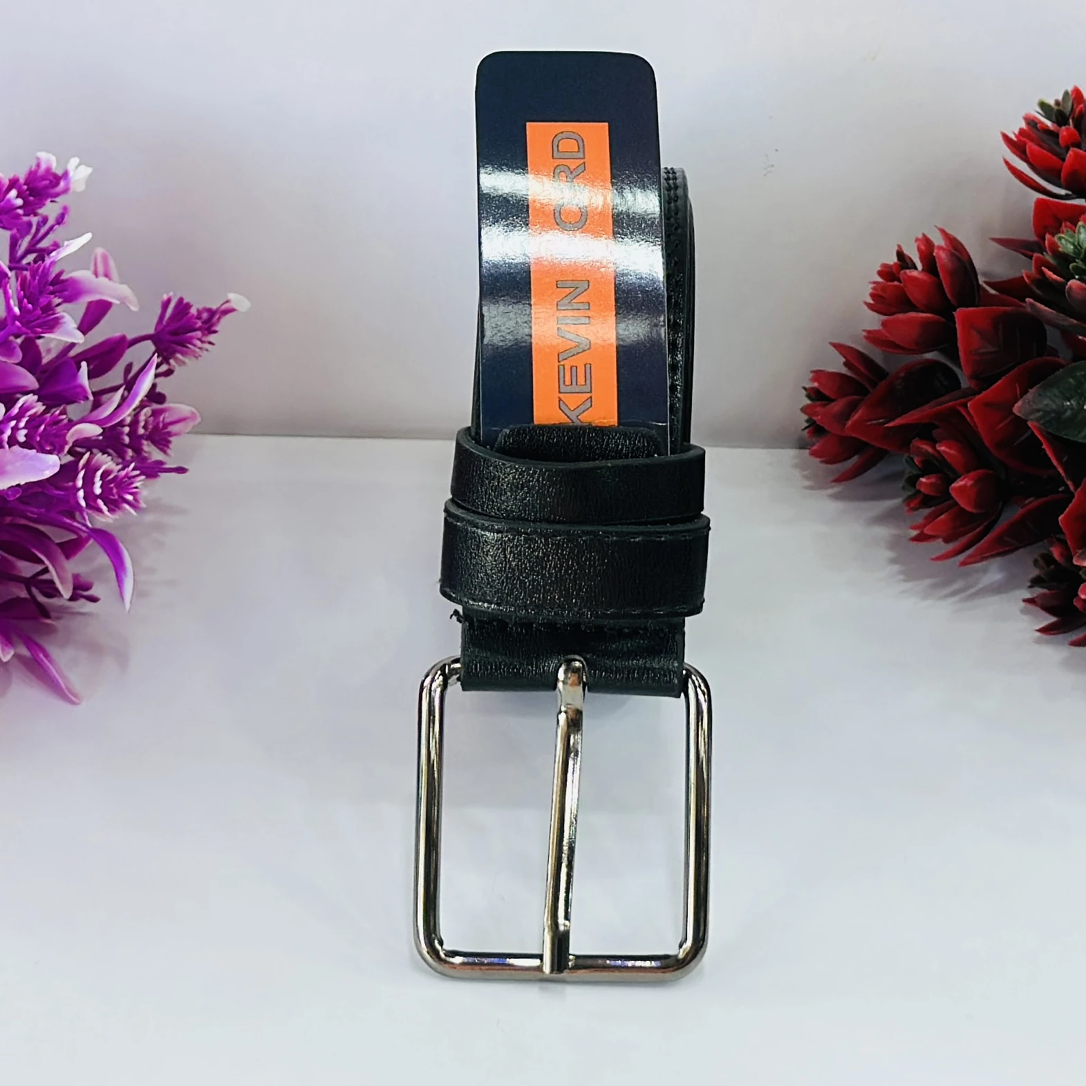 Black "Kevin Ford" men's belt