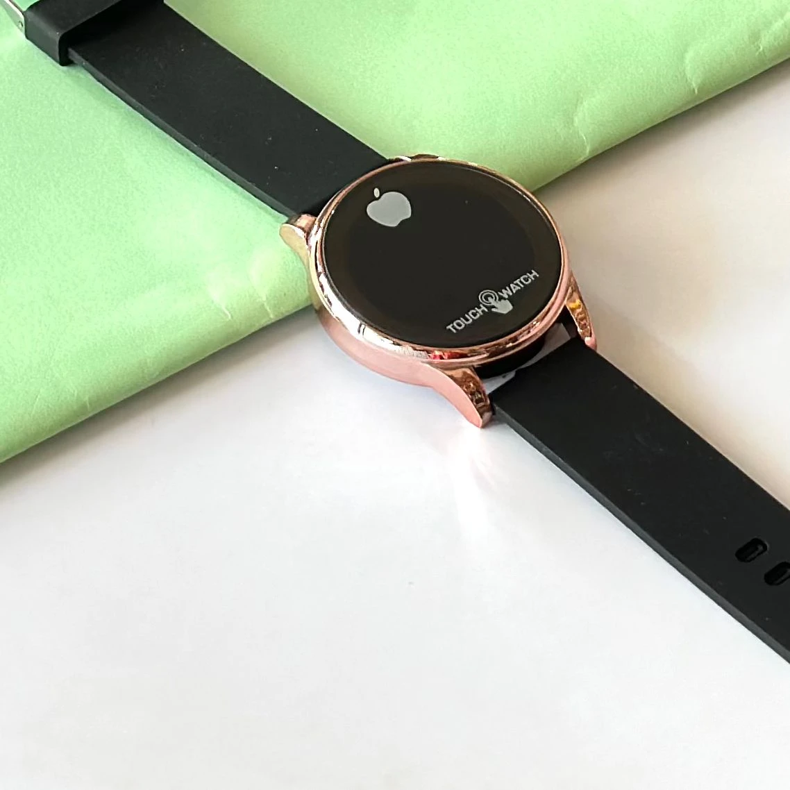 Kids digital watch with a black silicone strap