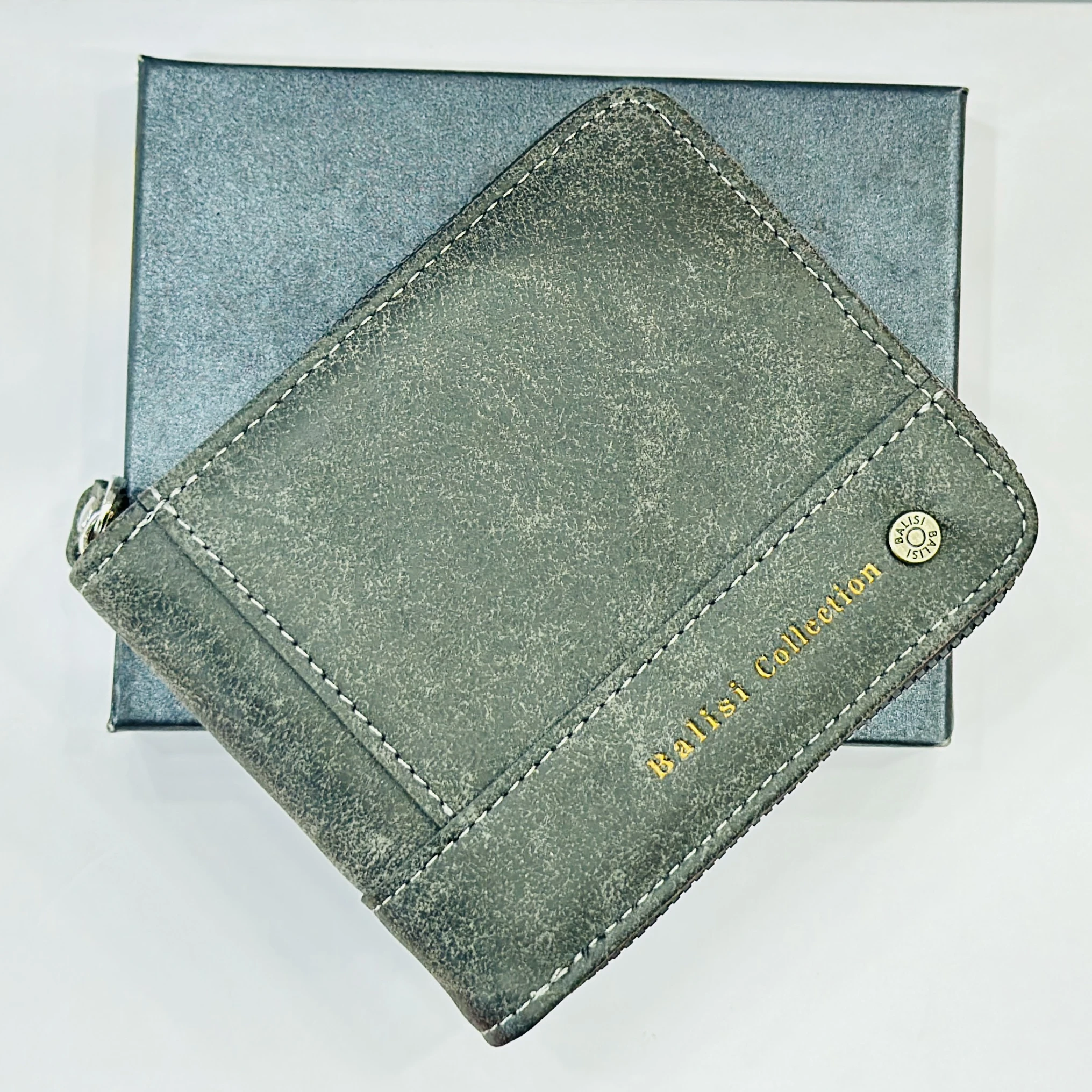 Balisi Collection brand textured leather wallet