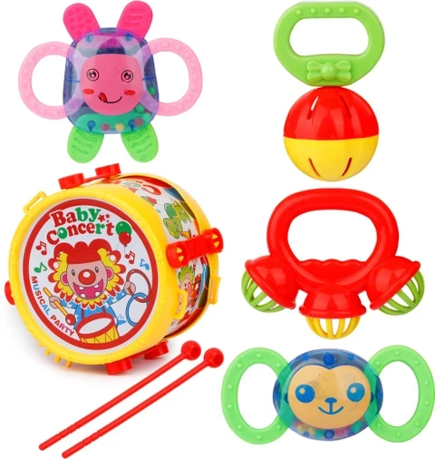"Toybel Baby Lovely Rattle Toys Concert 10 Pieces" set.