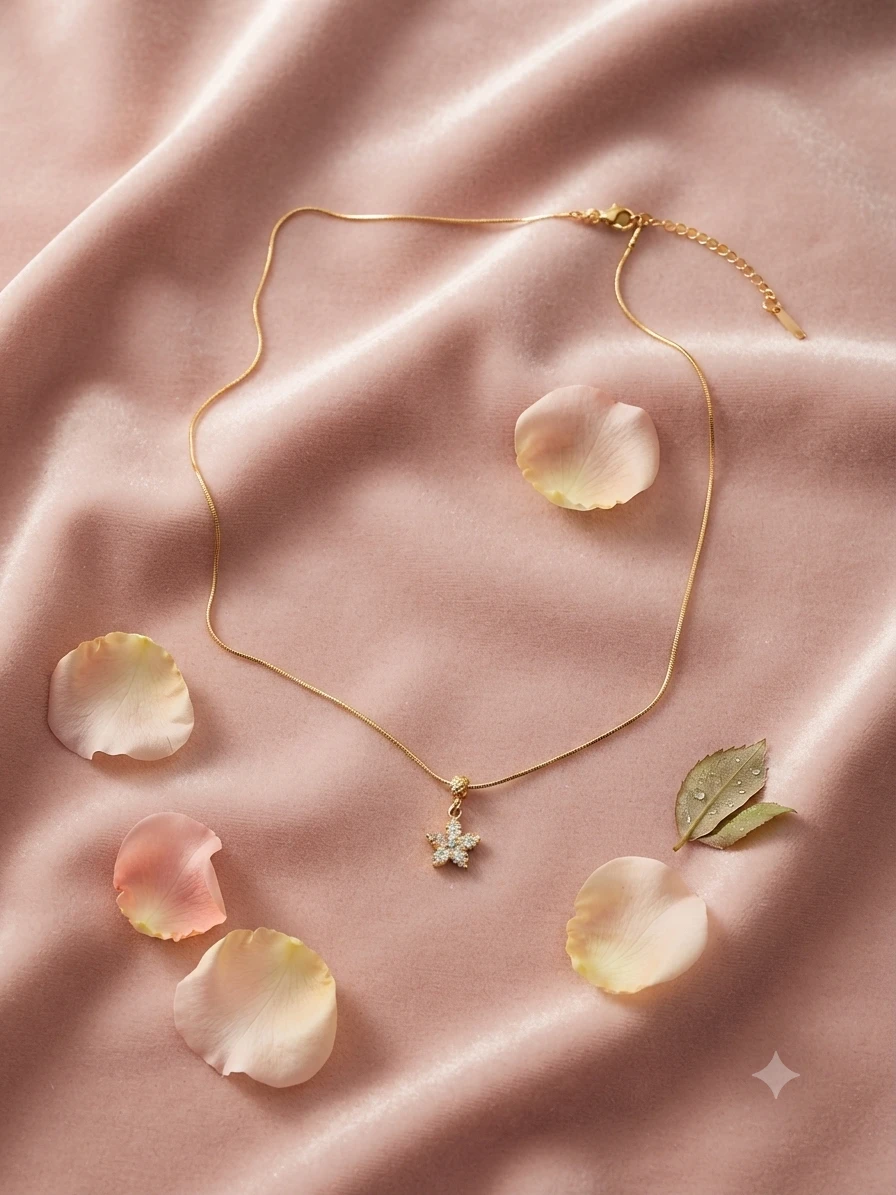 yellow gold chain with a star-shaped diamond pendant