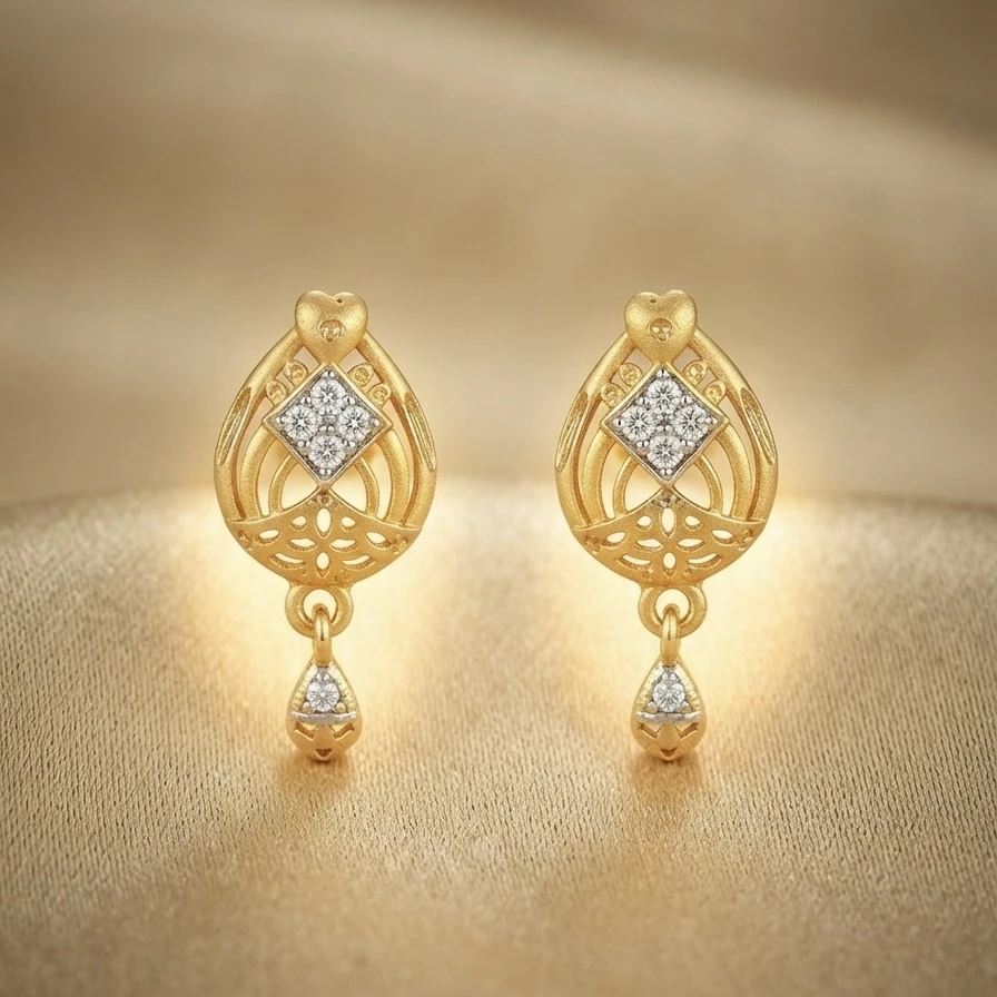 Raj And Deb gold-plated drop earrings