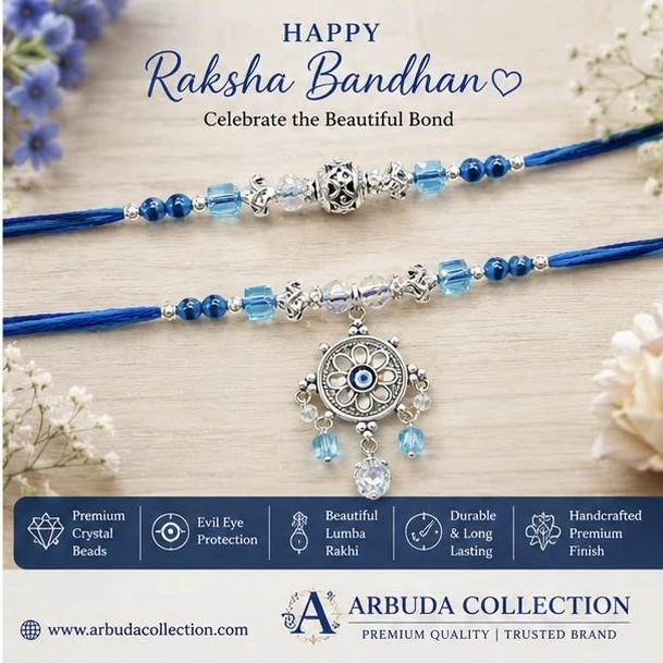 Fancy Rakhi with Bracelet Combo Set