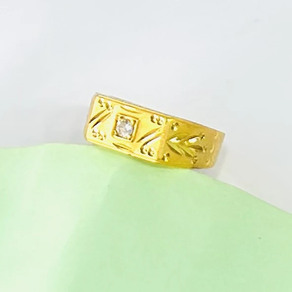 Gold plated men's fashion ring