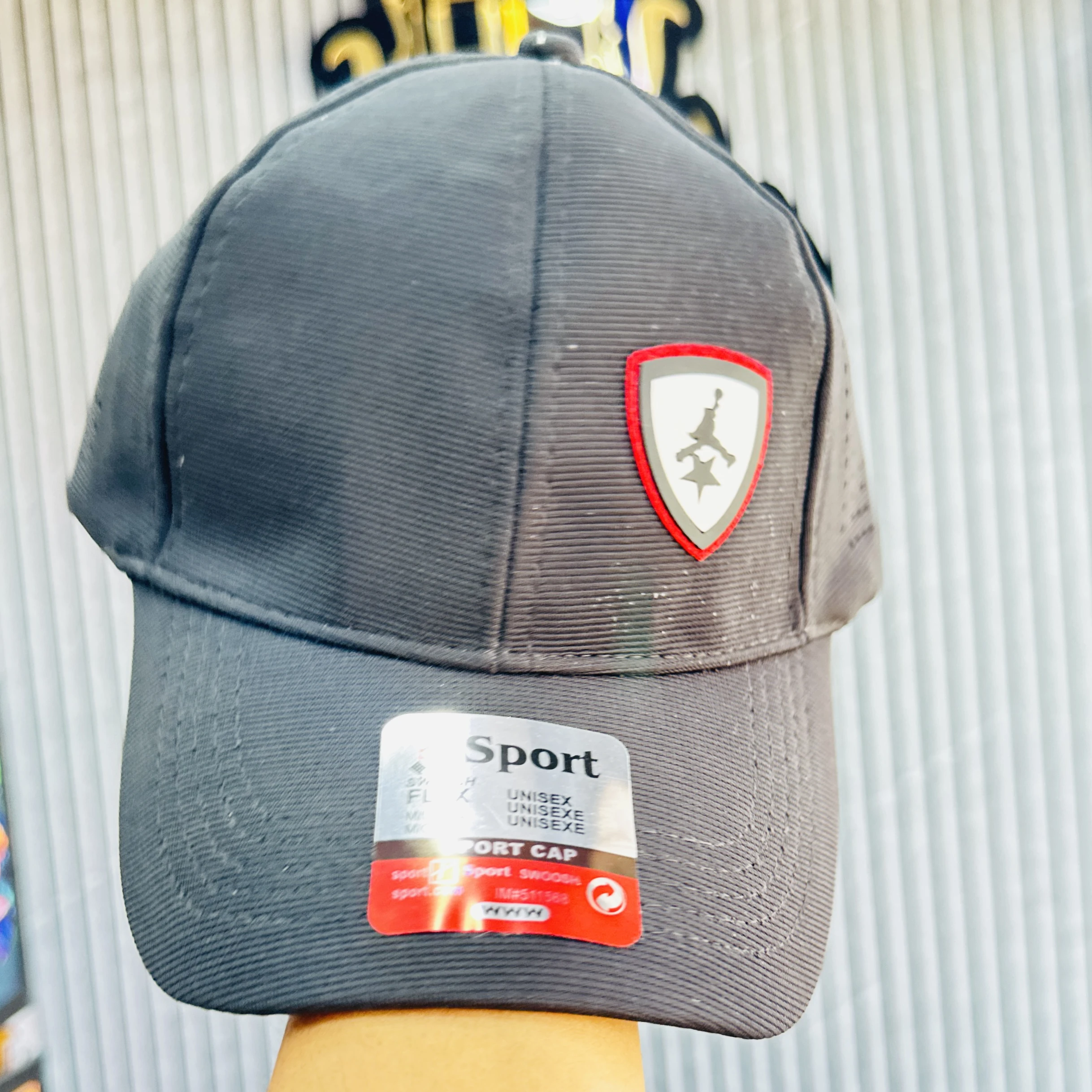 unisex grey sport cap