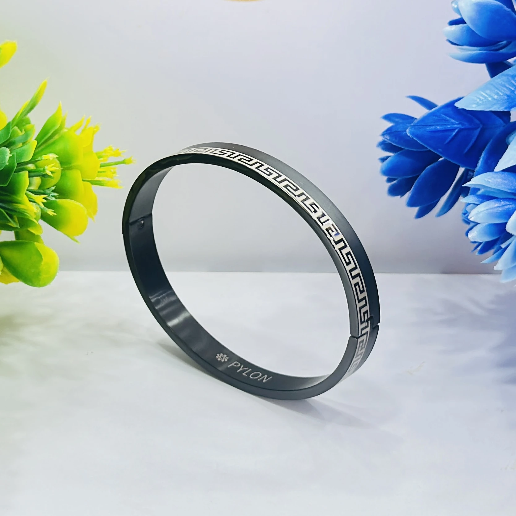 Black Stainless Steel Kada Bracelet