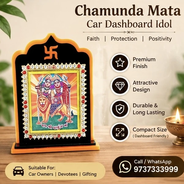 Chamunda Mata Car Dashboard Idol