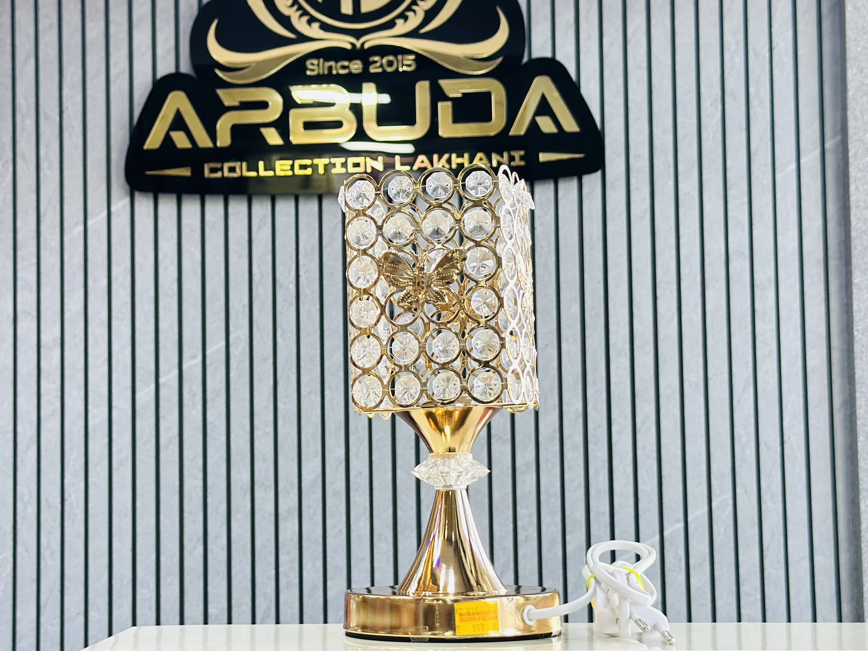 Crystal shade metal table lamp(SKU-M4GR69)