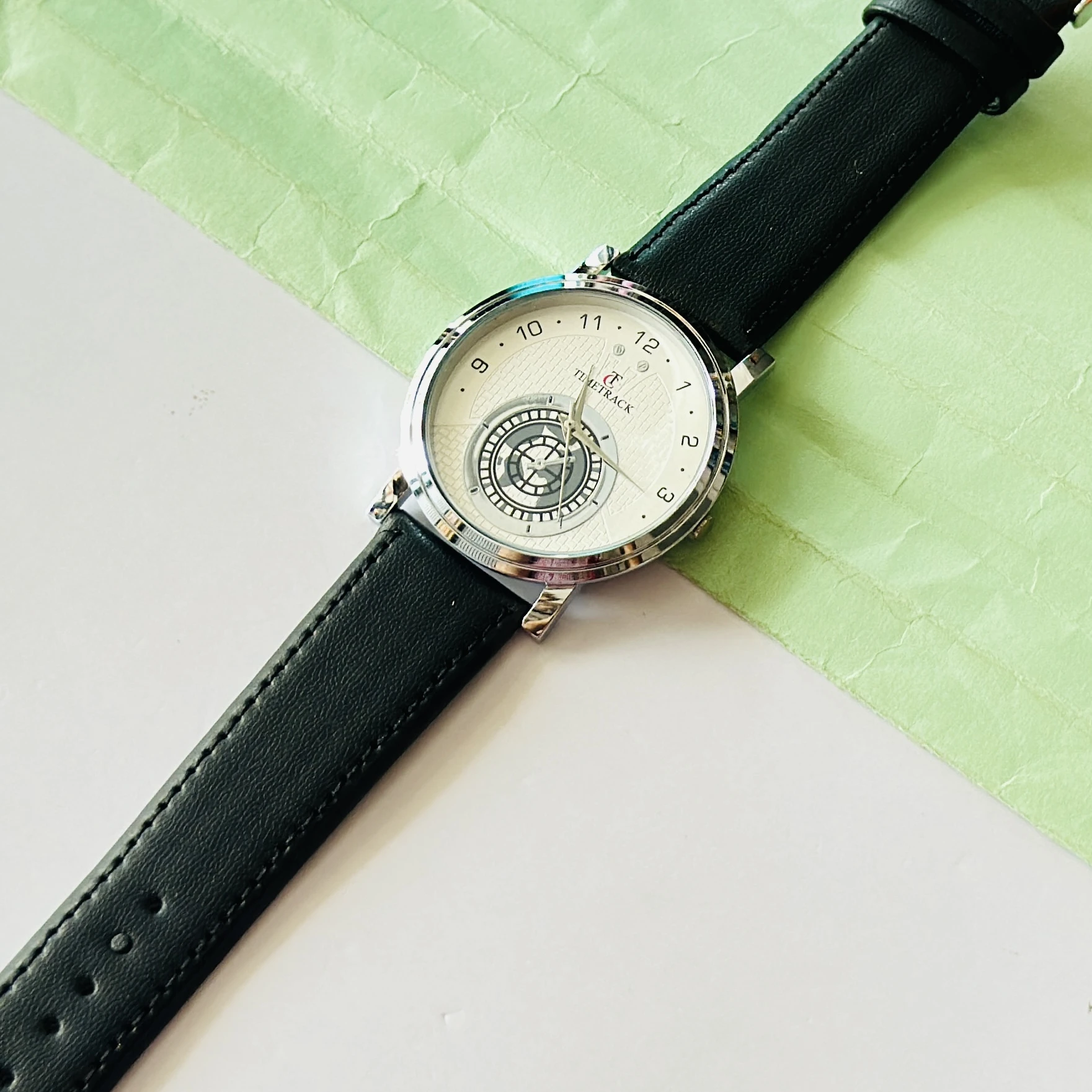 Timetrack quartz analog watch