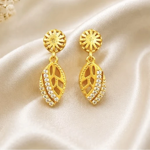 diamond-shaped drop earrings