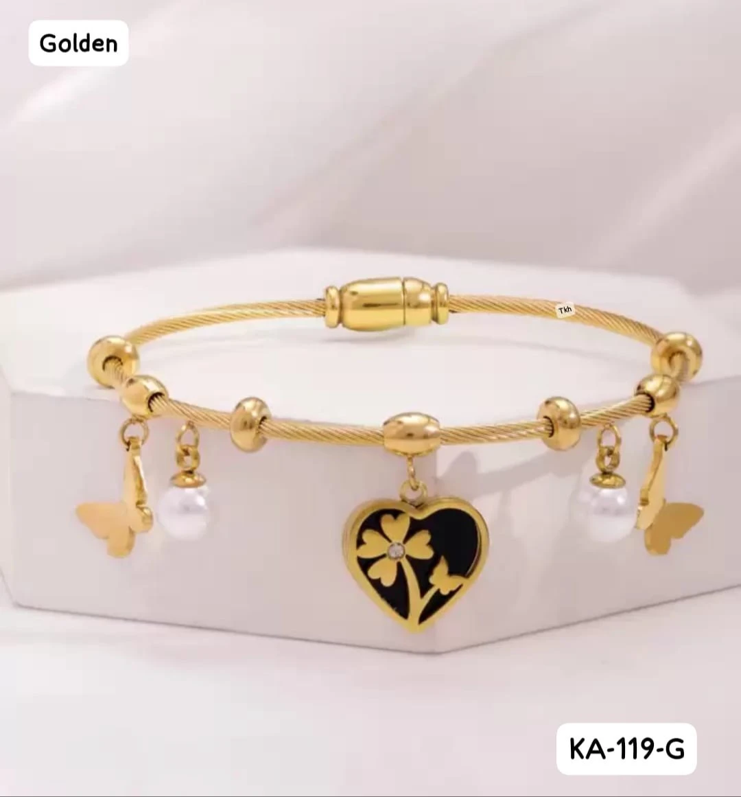 stainless steel rose gold-plated bracelet