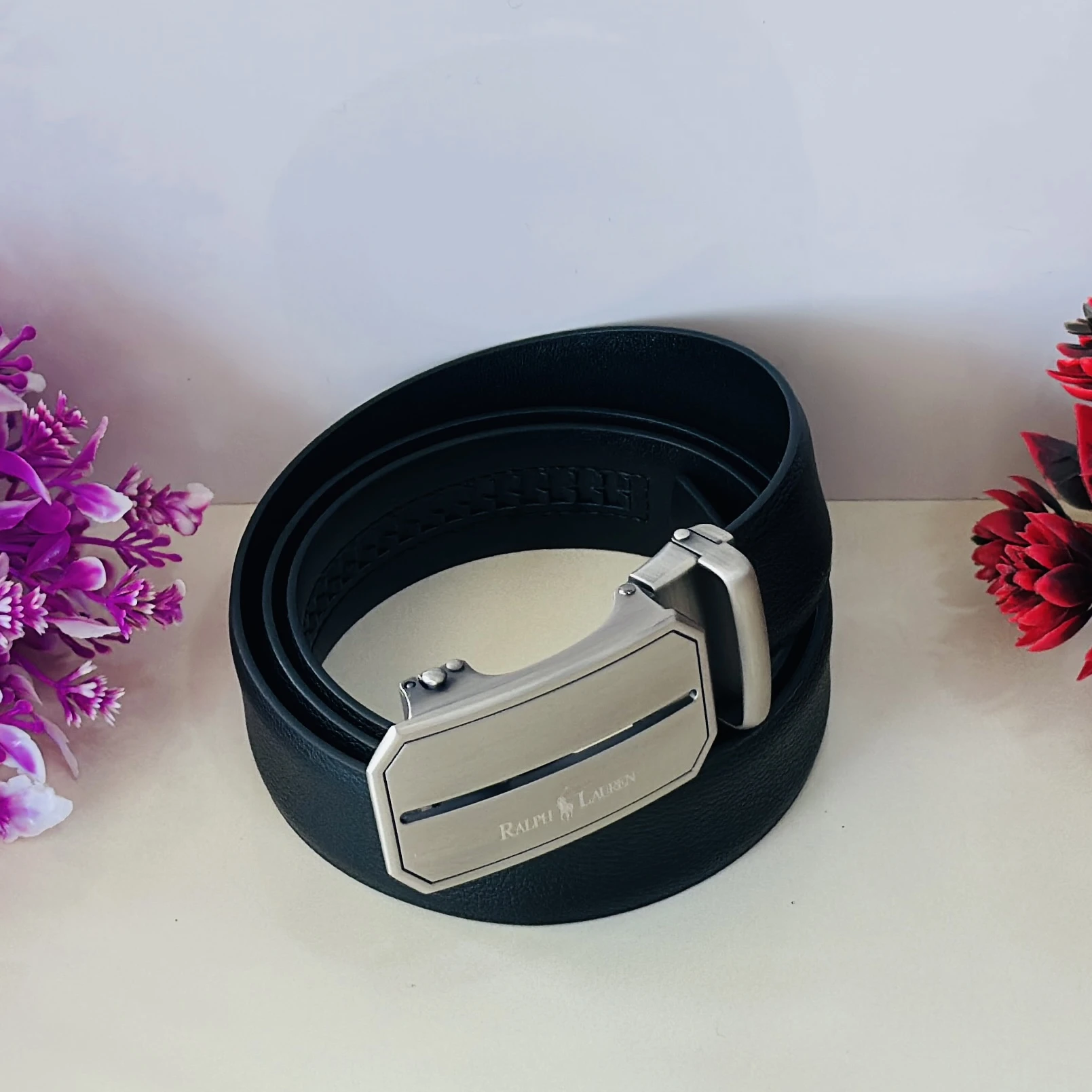 Ralph Lauren black leather belt