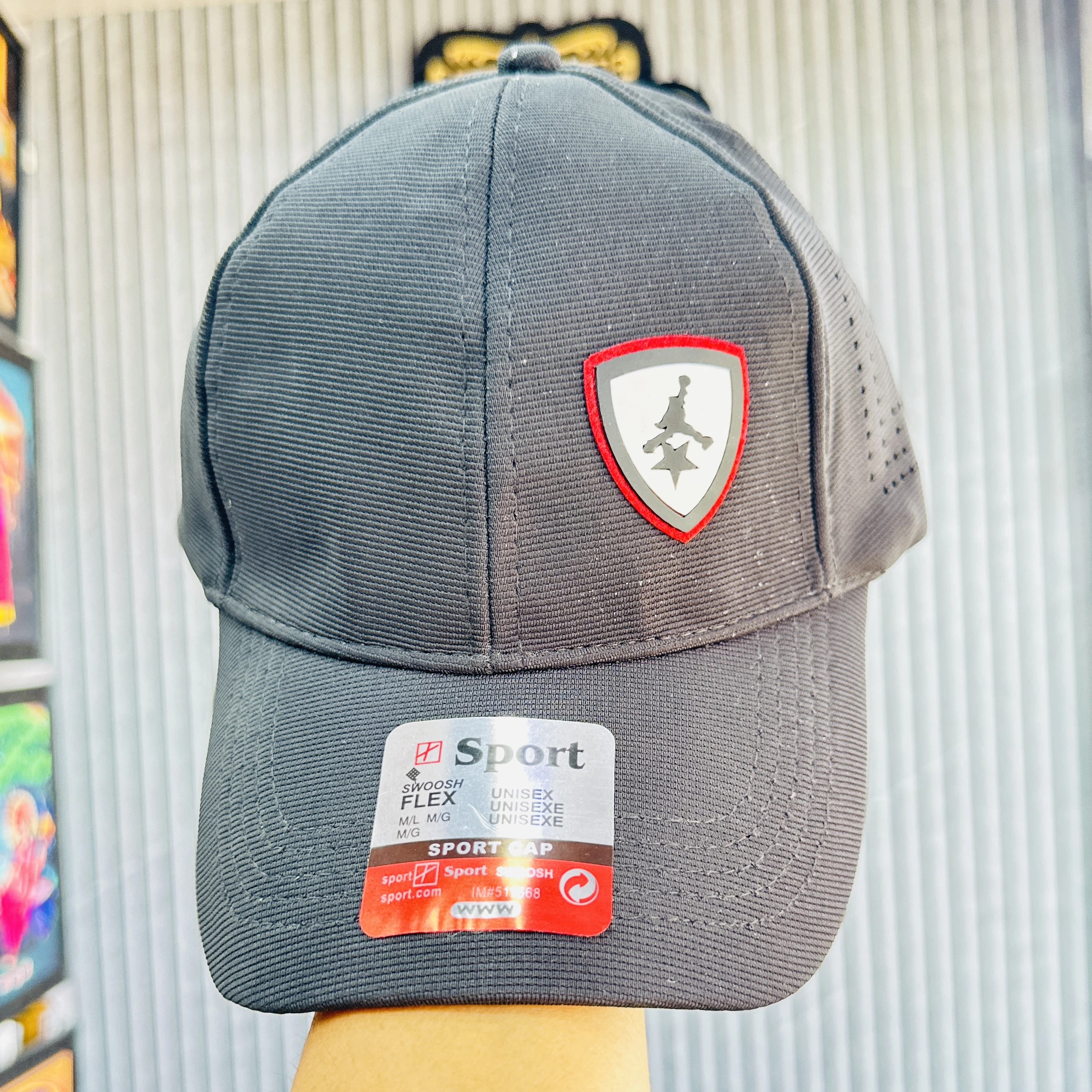 unisex grey sport cap