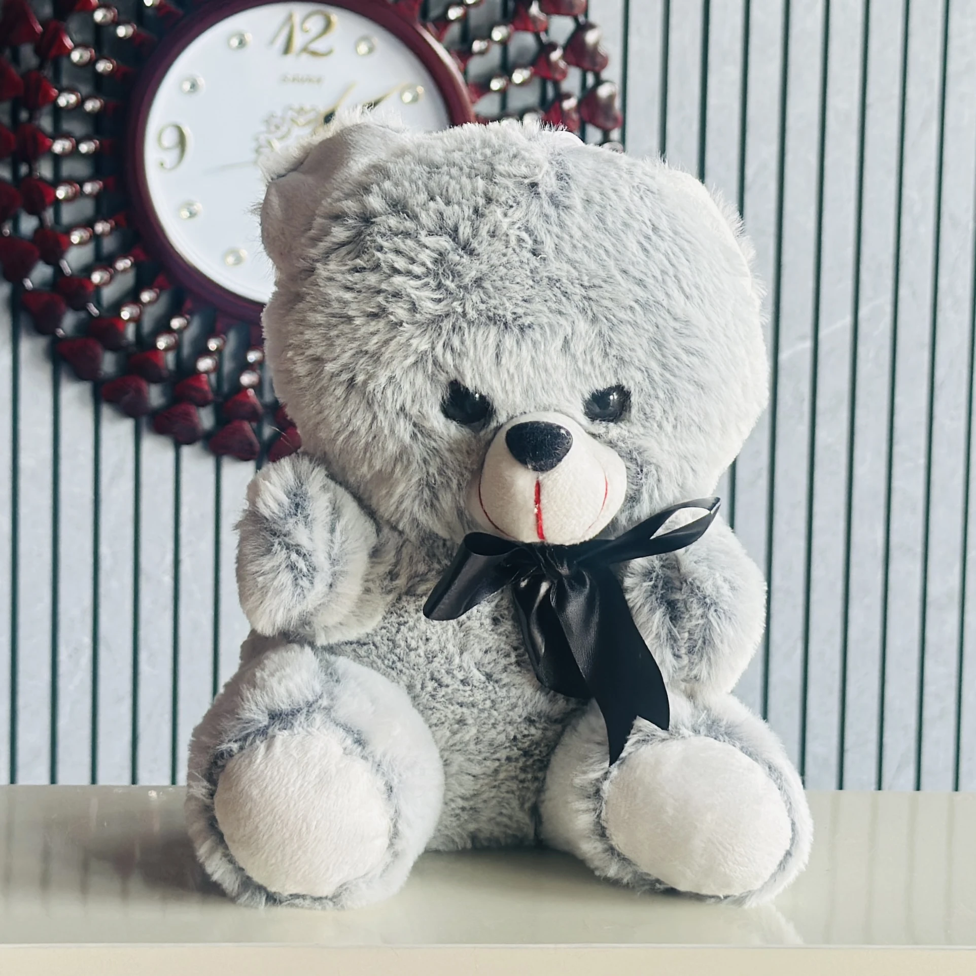 Grey teddy bear soft toy