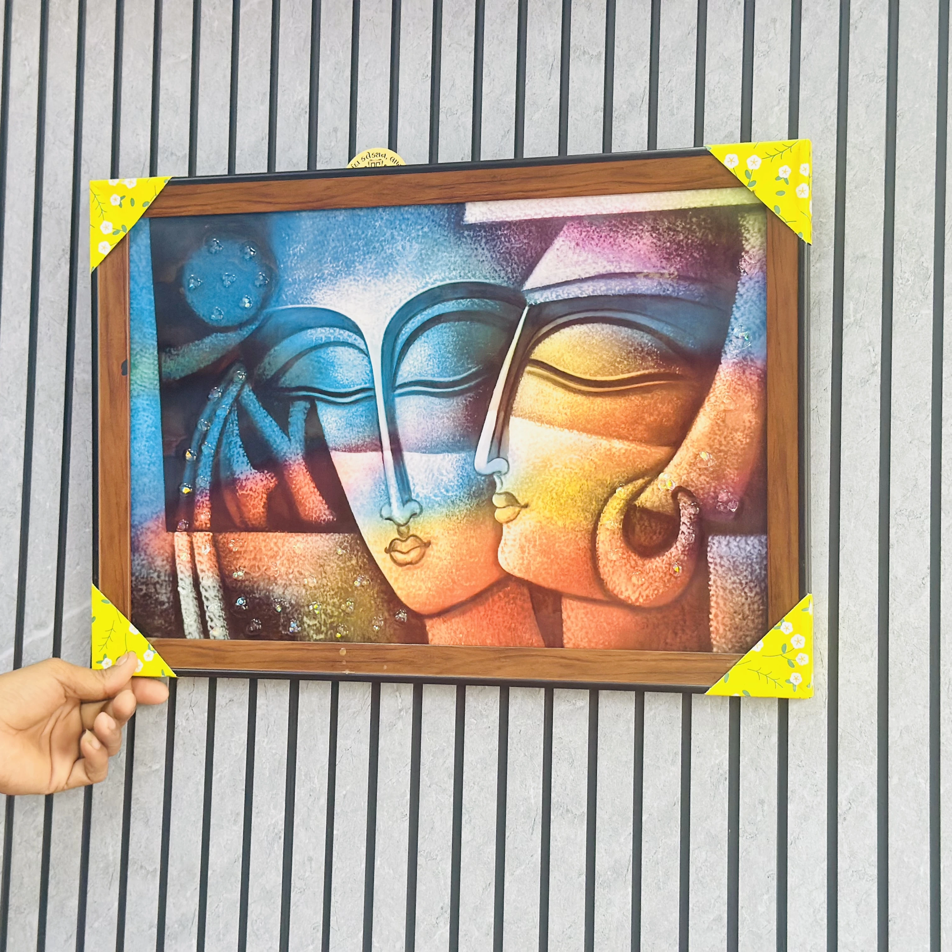 Radha Krishna Satin Matt Texture UV Art Painting(SKU-K4ALDL)