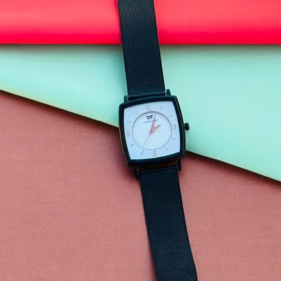 Black analog watch