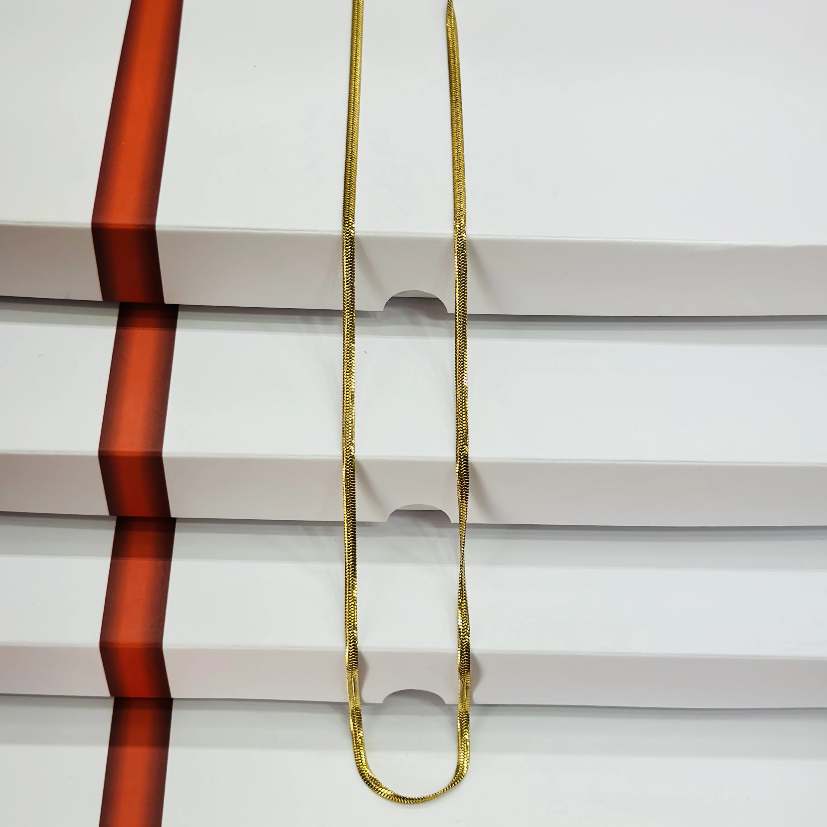 Gold plated short snake chain